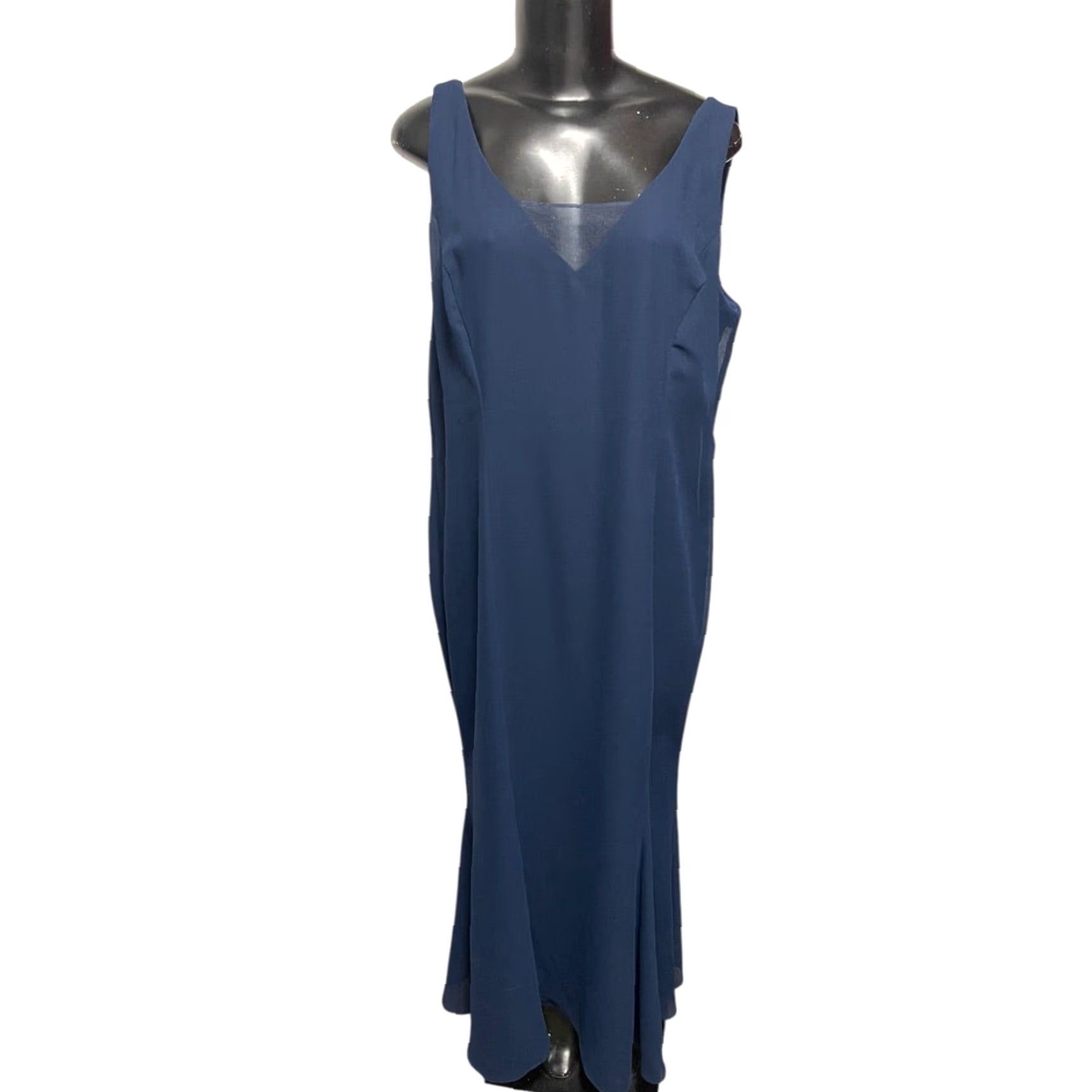 Vintage VINTAGE Jan's Boutique Eveningwear 2 Piece Dress Jacket Navy Blue Women Plus 18 Long Eveningwear Womens Size XXL / US 16-18 / IT 52-54 - 3 Thumbnail