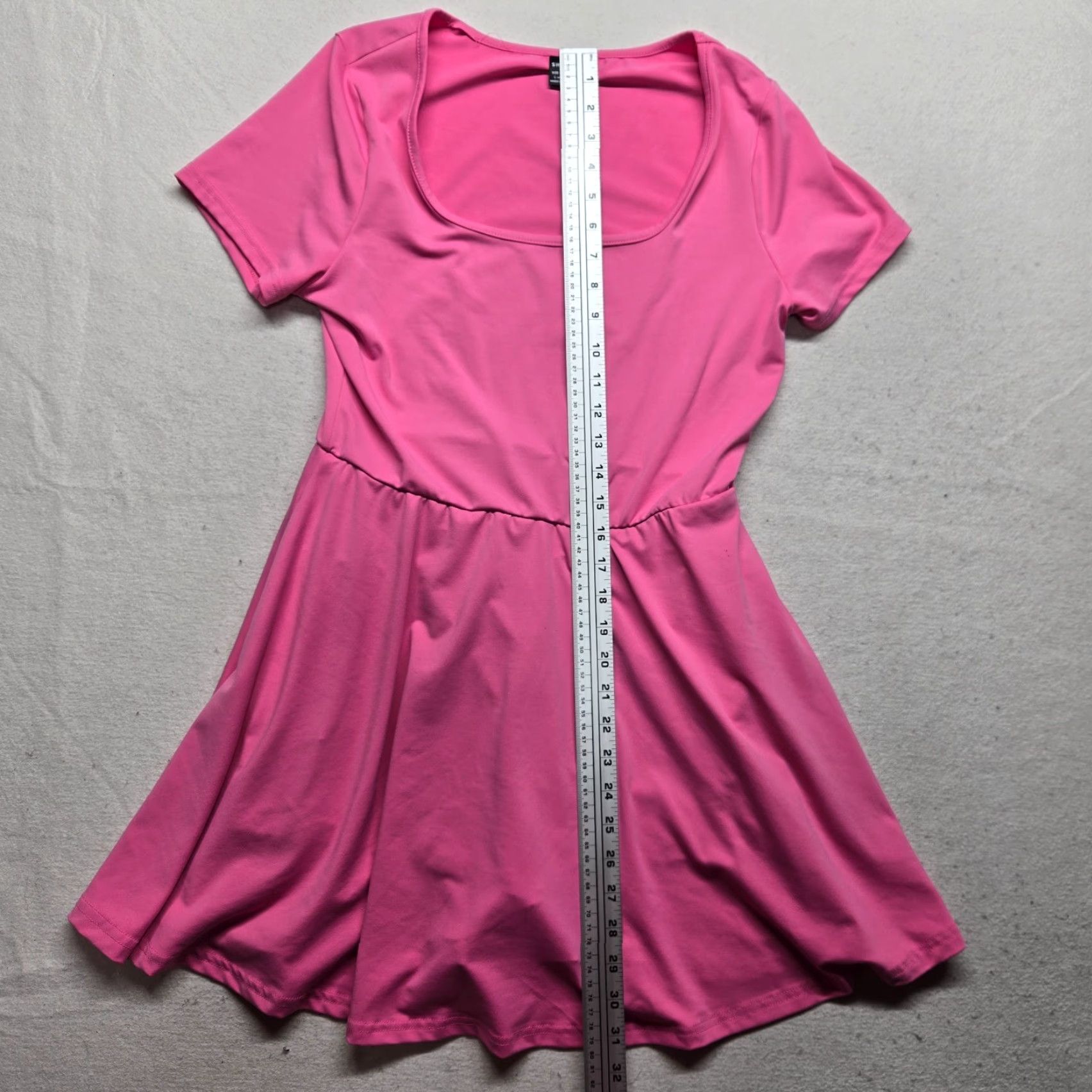 Shein SHEIN Solid Pink Short Sleeve Dress Women's L Large Size 36" / US 14 / IT 50 - 5 Thumbnail