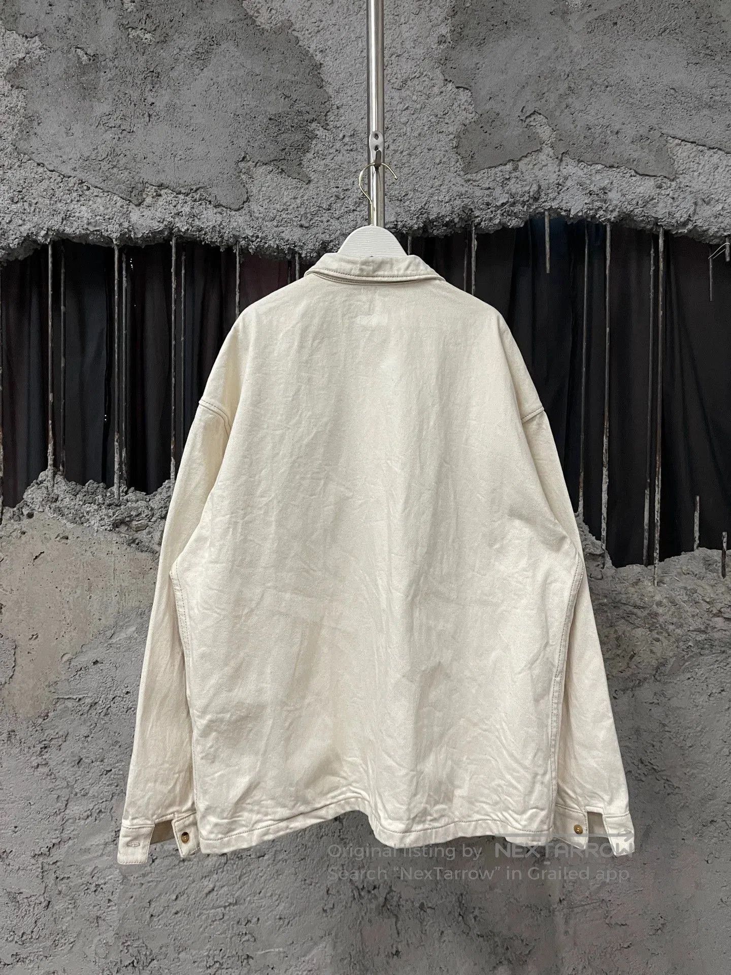Prada White Collared Zip-Up Jacket - XL. Size US XL / EU 56 / 4 - 2 Thumbnail