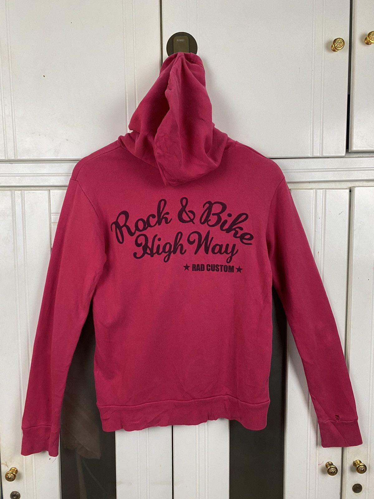 Vintage Vintage Rad Custom Rock & Bike Hoodie Pink Size M / US 6-8 / IT 42-44 - 1 Thumbnail