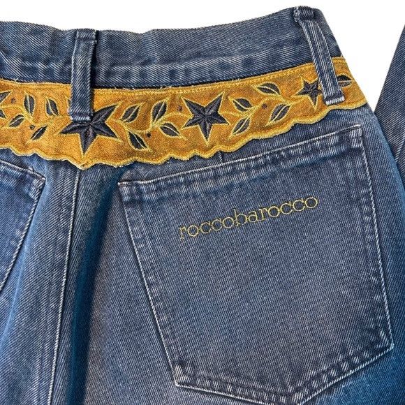 Other Vintage Italian Denim Jeans Embroidered Western Size 30" / US 8 / IT 44 - 8 Thumbnail