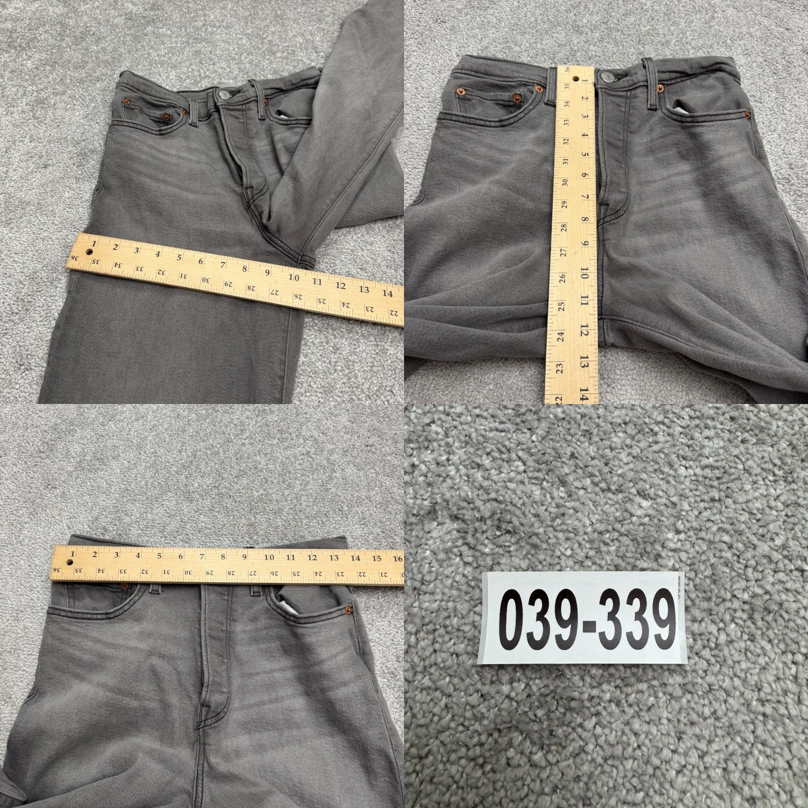 Levi's Levi's Ribcage Straight Leg Ankle Denim Jeans Women 27 Gray Button Fly High Rise City Streetwear - Mens? Size 27" / US 4 / IT 40 - 10 Thumbnail