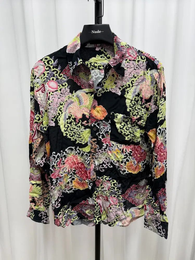 Yohji Yamamoto Sz 3 Yohji Yamamoto Mafia Flower Shirt-2507 Size US L / EU 52-54 / 3 - 7 Thumbnail