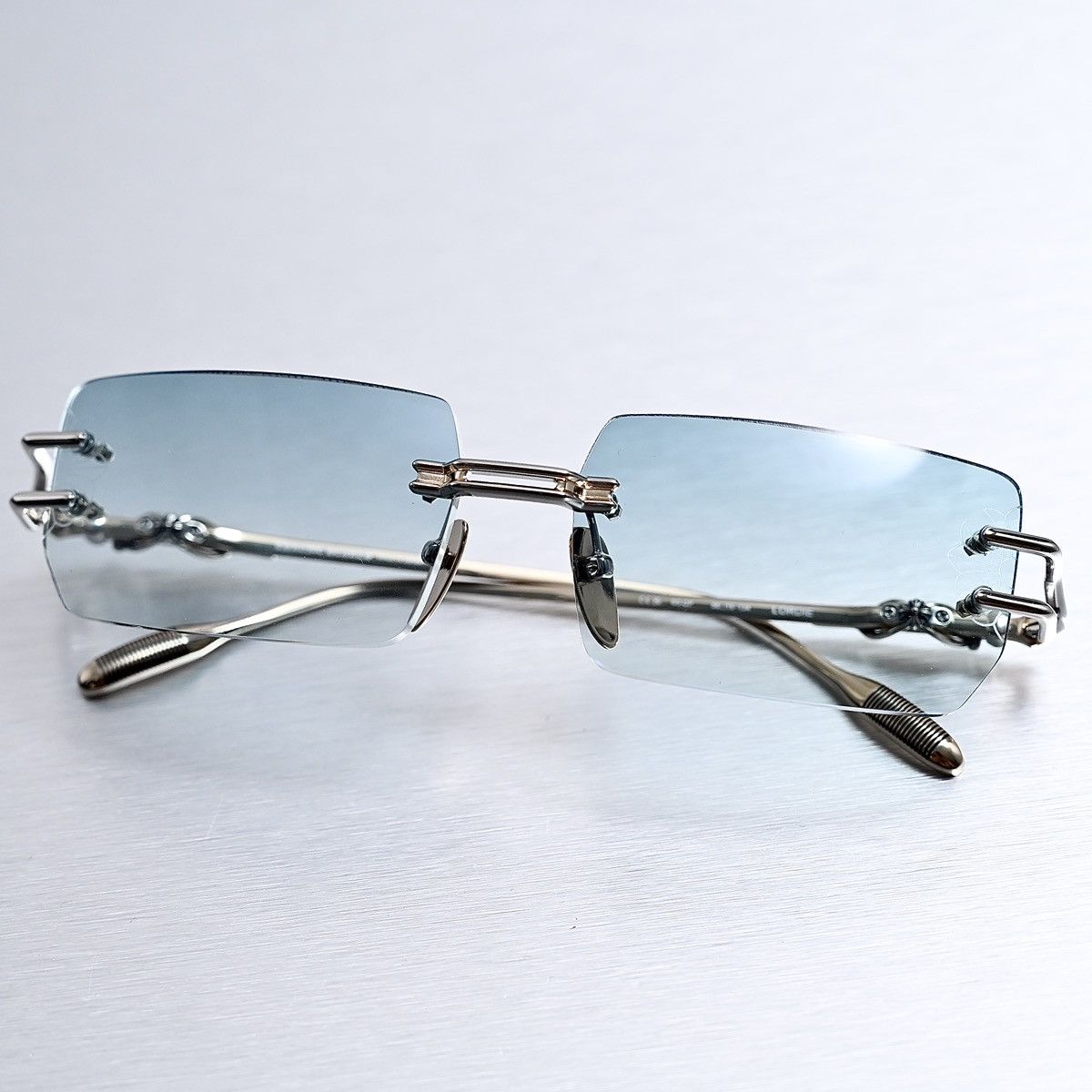Chrome Hearts CHROME HEARTS LORDIE SHINY SILVER - GOLD PLATED SUNGLASSES Size ONE SIZE - 10 Thumbnail
