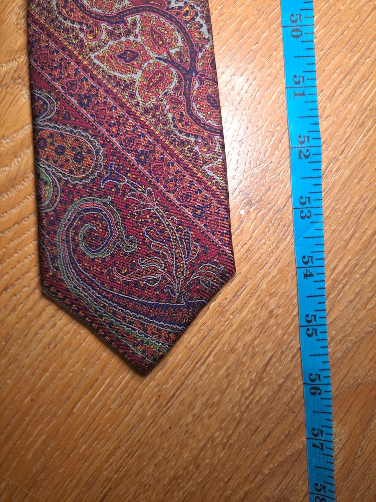 Other VINTAGE Liberty of London Silk Tie Red Floral Paisley Size ONE SIZE - 6 Thumbnail