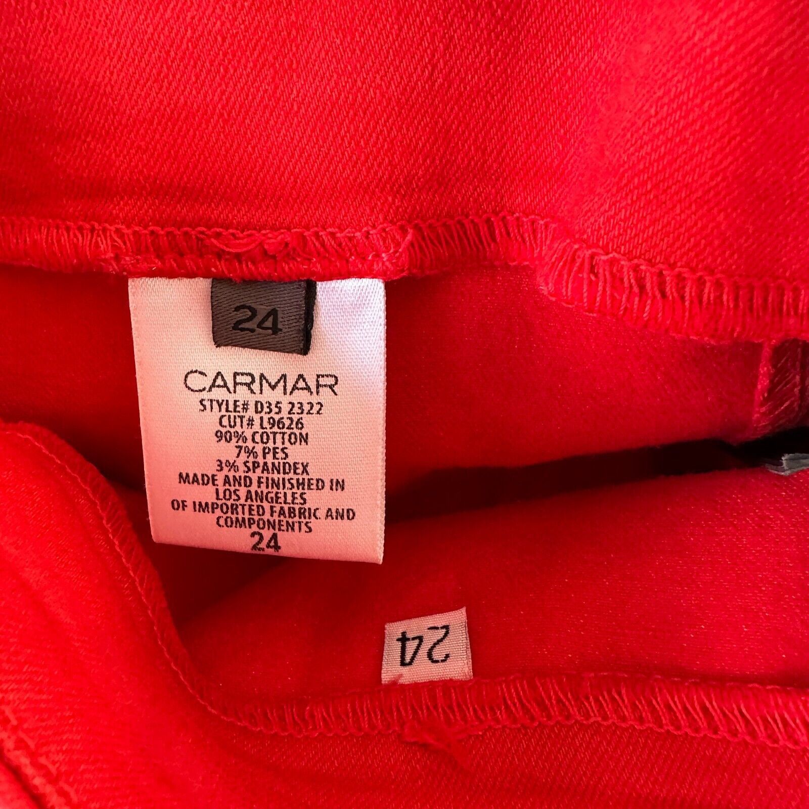 Other NWT Carmar Red Margery Pencil Skirt Black Stripe Zippers 24 Size 24" / US 00 / IT 34 - 7 Thumbnail