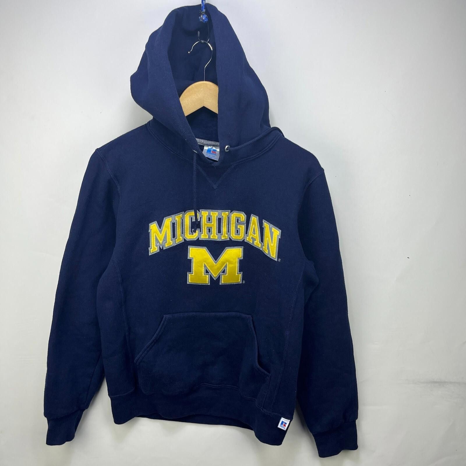 Russell Athletic Vintage Michigan Wolverines Russell Athletic Hoodie Small Size ONE SIZE - 1 Thumbnail