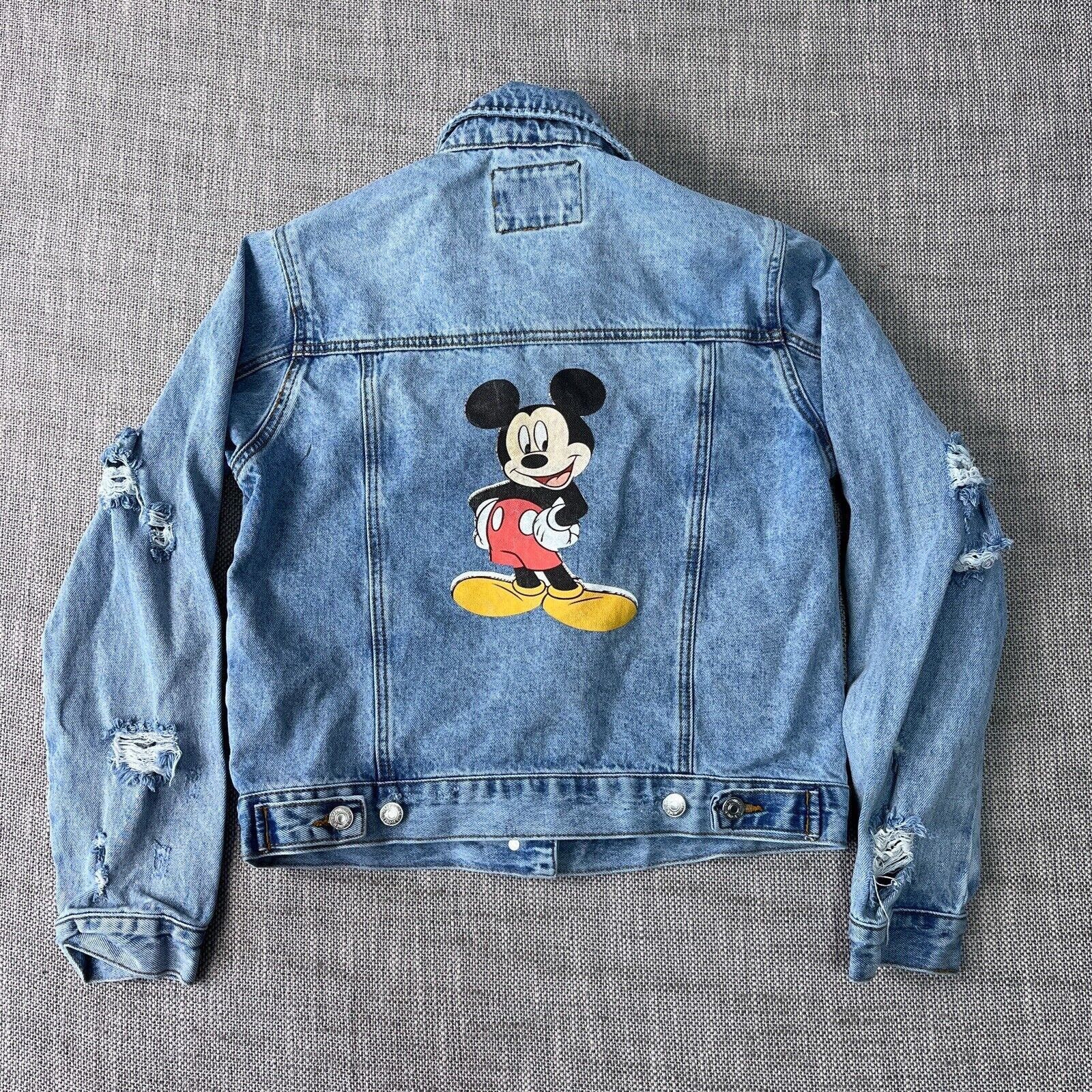 Forever 21 mickey mouse denim outlet jacket