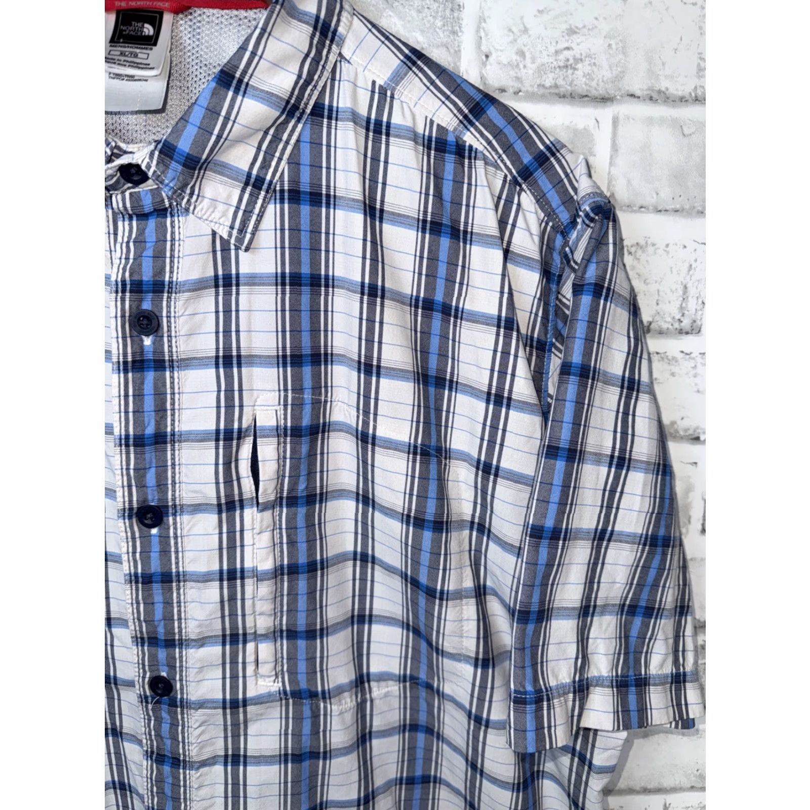 The North Face NORTH FACE blue Plaid Ventilated Hiking Shirt Mens XL Size US XL / EU 56 / 4 - 3 Thumbnail