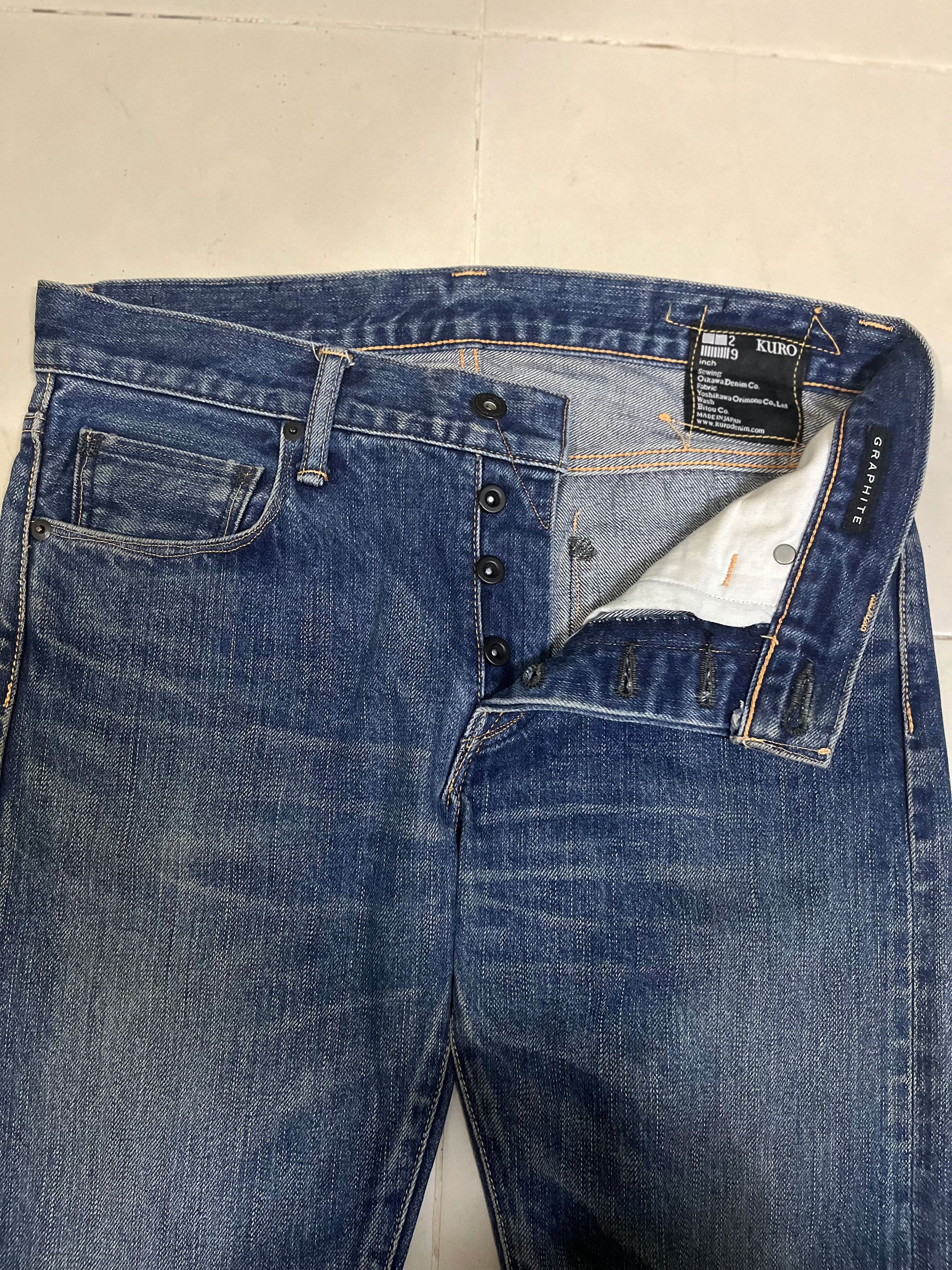 Japanese Brand × KURO Kuro Denim Button Fly Selvedge Jeans Slim Size US 32 / EU 48 - 2 Thumbnail