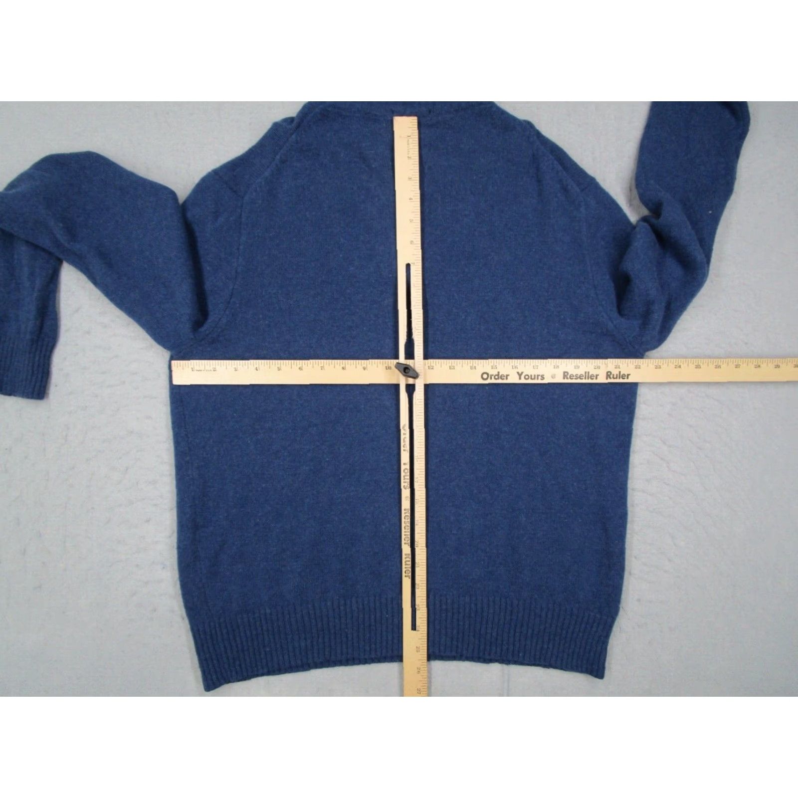J.Crew VINTAGE J.CREW Sweater Pullover Men’s XL Blue Wool 1/4 Zip Long Sleeve Casual Fall Winter Size US XL / EU 56 / 4 - 4 Thumbnail