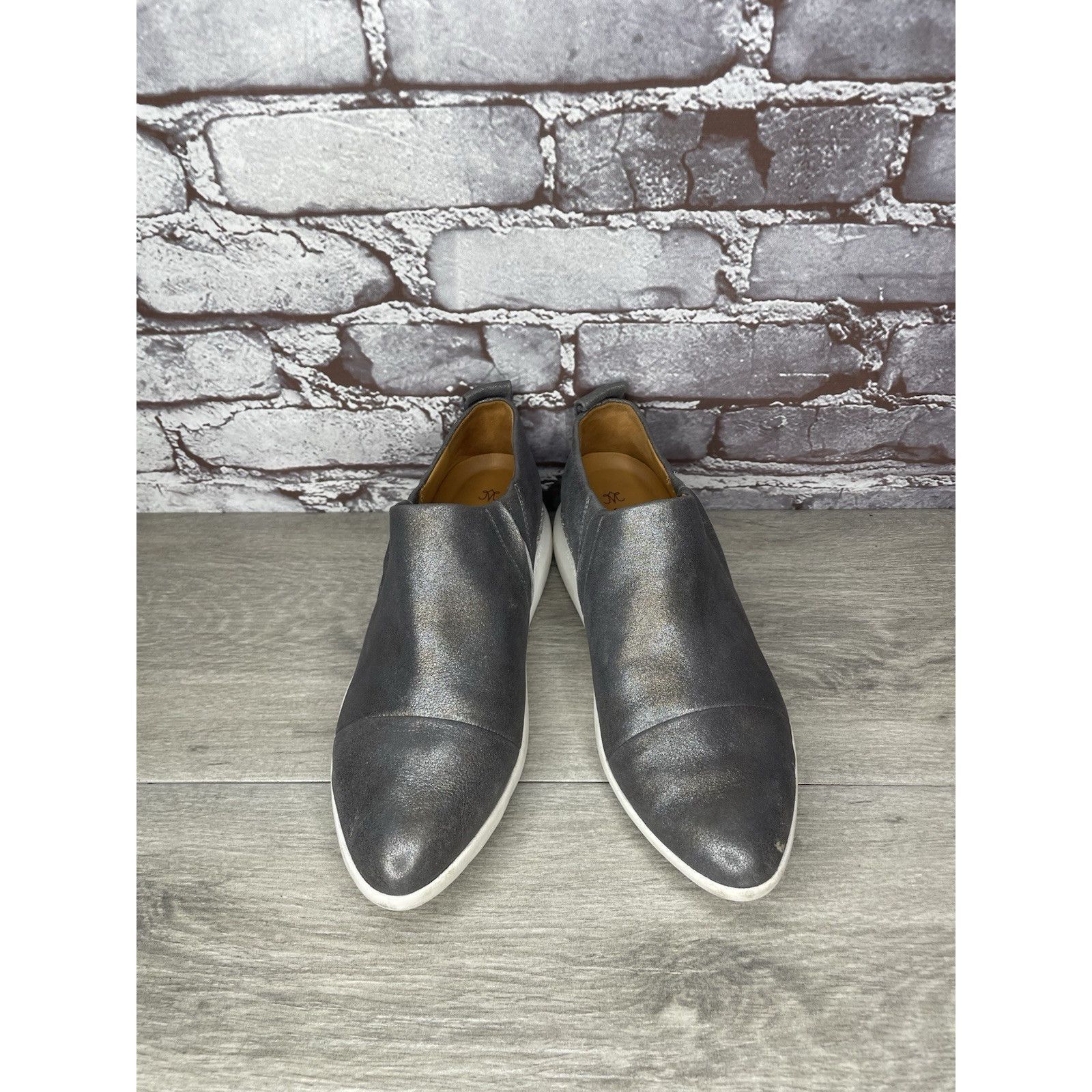 Johnston & Murphy Johnston & Murphy Tru Foam Dakota Silver Leather Sneakers Sh Size US 8 / IT 38 - 2 Thumbnail
