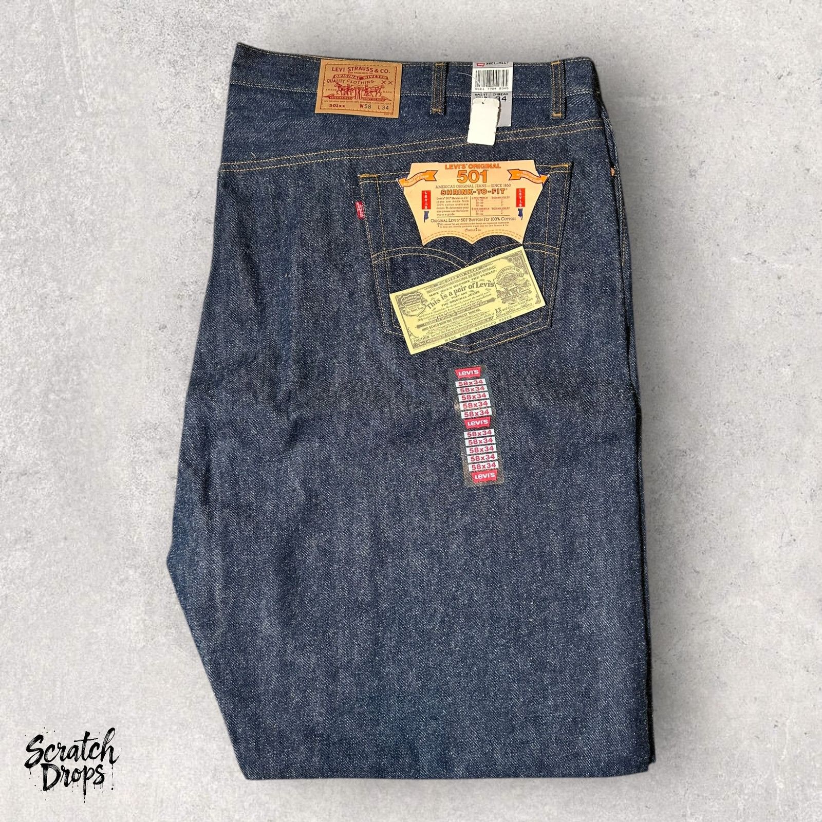 Levi's Vintage Levis 501xx Shrink-to-Fit Jeans USA Made W58 L34 NWT Size US 42 / EU 58 - 6 Thumbnail