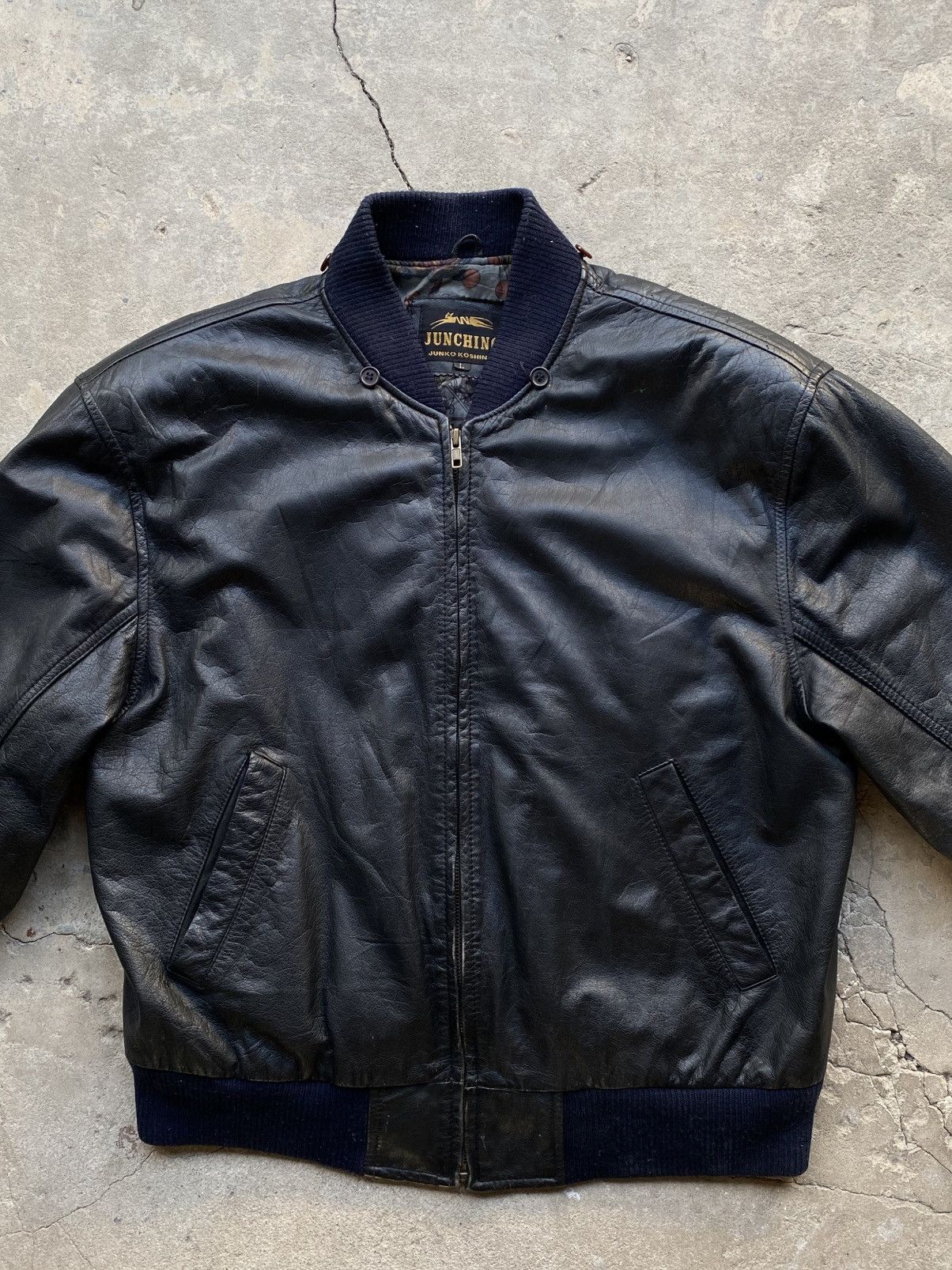 Japanese Brand Mr.Junko leather Jacket Size US L / EU 52-54 / 3 - 10 Thumbnail