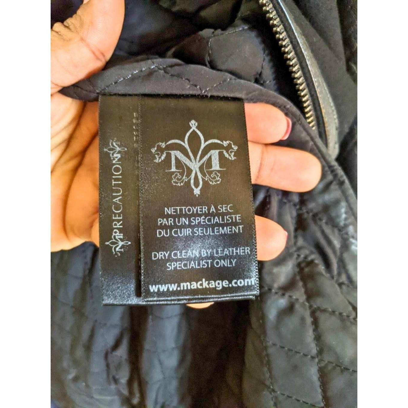 Mackage Mackage Wool Leather Sleeve Coat XS Black Moto Style Jacket Size XS / US 0-2 / IT 36-38 - 7 Thumbnail