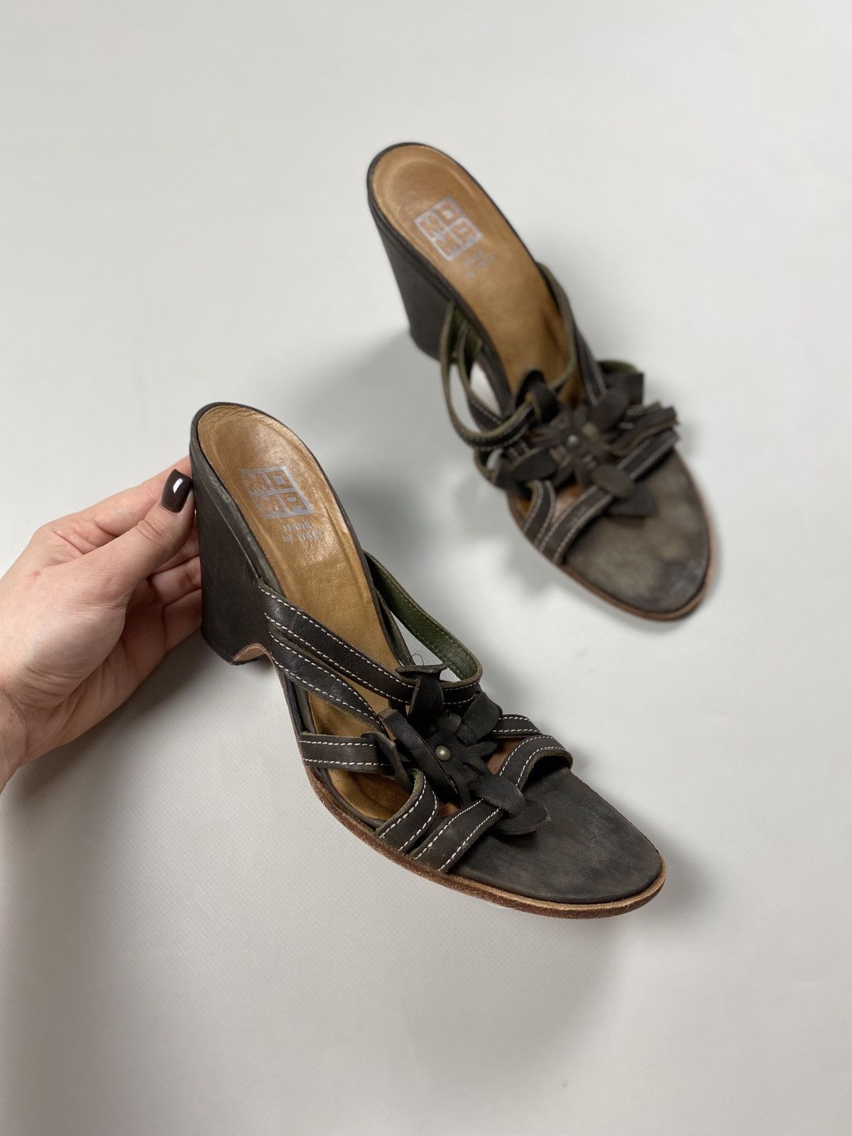 MoMA MOMA ladies avant-garde leather heeled sandals shoes size 40 Size US 10 / IT 40 - 2 Thumbnail