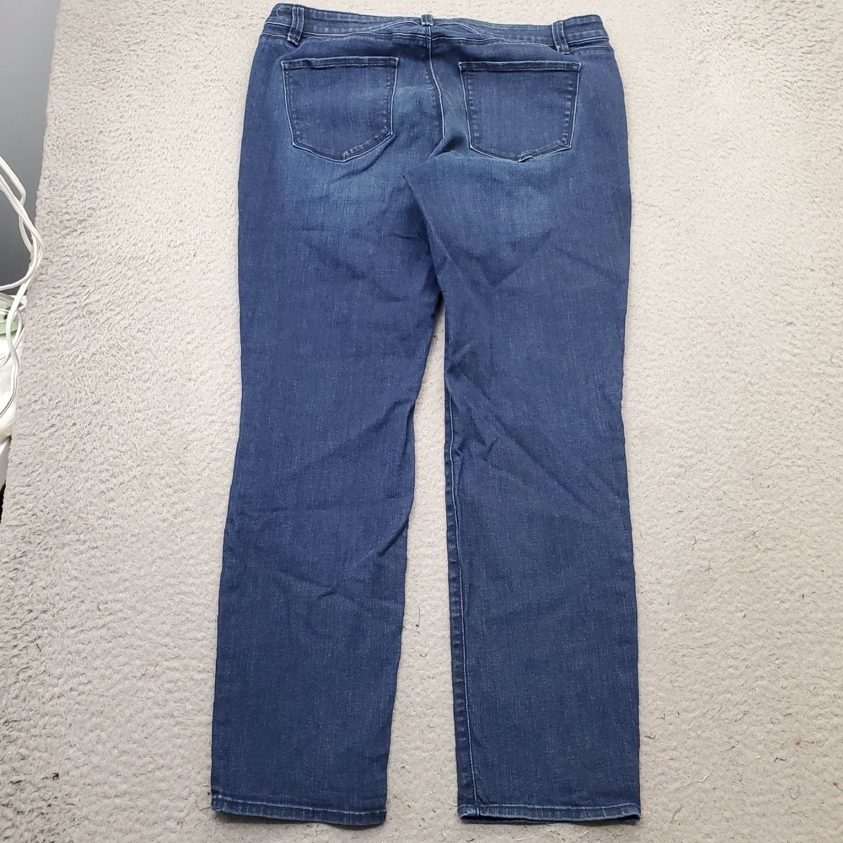 Ann Taylor Ann Taylor Womens Jeans Main Straight 10 Blue Denim Stretch Size 10 5-Pocket Design Size 32" / US 10 / IT 46 - 2 Thumbnail