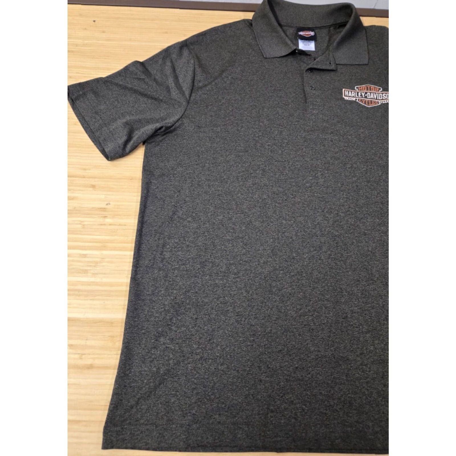 Harley Davidson Harley-Davidson Gray Short Sleeve Polo Shirt Men's 2XL Size US XXL / EU 58 / 5 - 3 Thumbnail