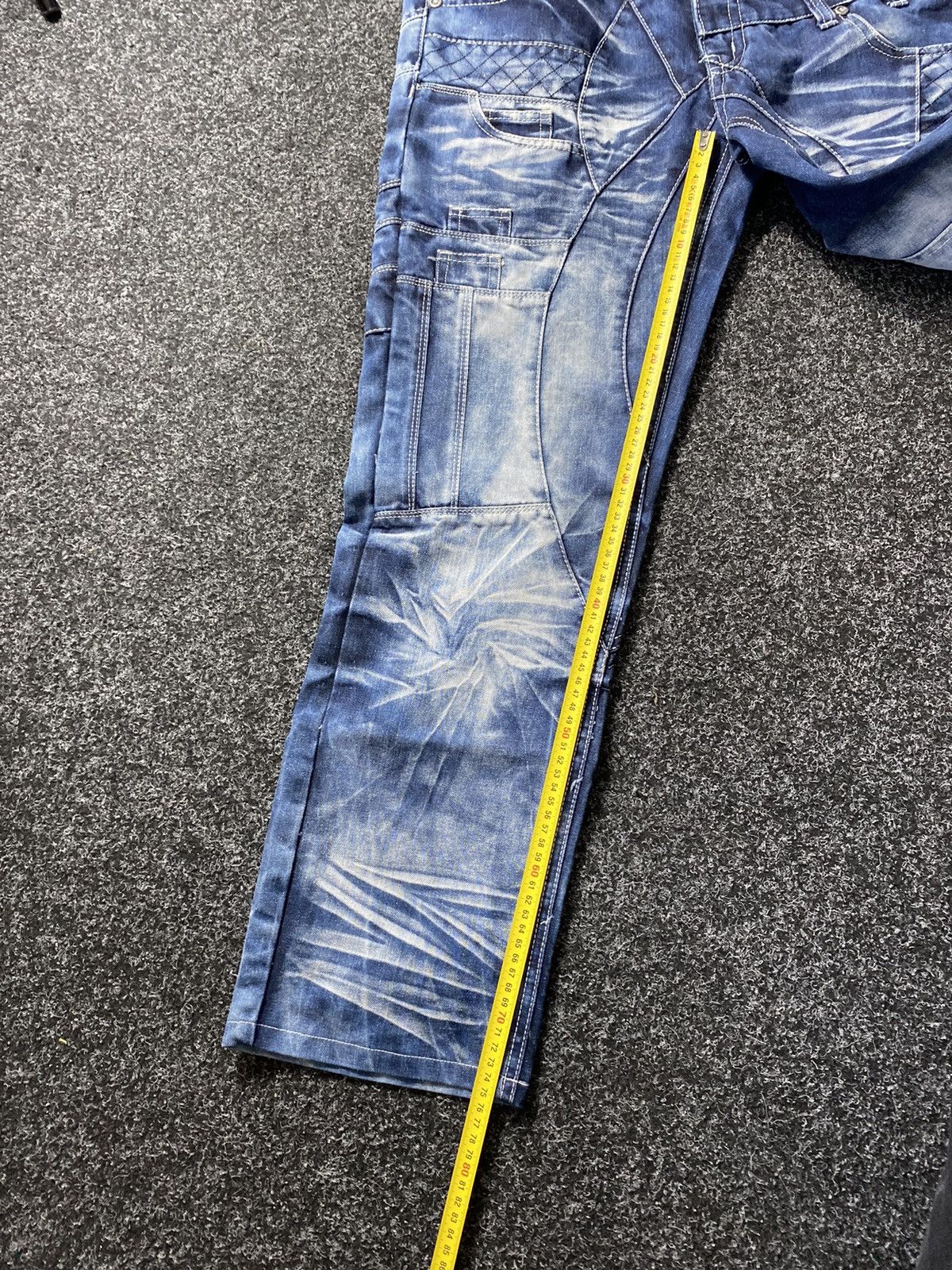 20471120 × Japanese Brand 🔥Japanese Kosmo Lupo Baggy Distressed Opium Punk Jeans Owens Size US 34 / EU 50 - 12 Thumbnail