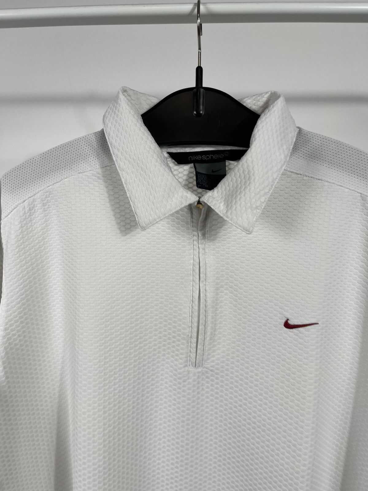 Nike Nike Sphere White Tennis Zip Polo Shirt Size L Size US L / EU 52-54 / 3 - 4 Thumbnail