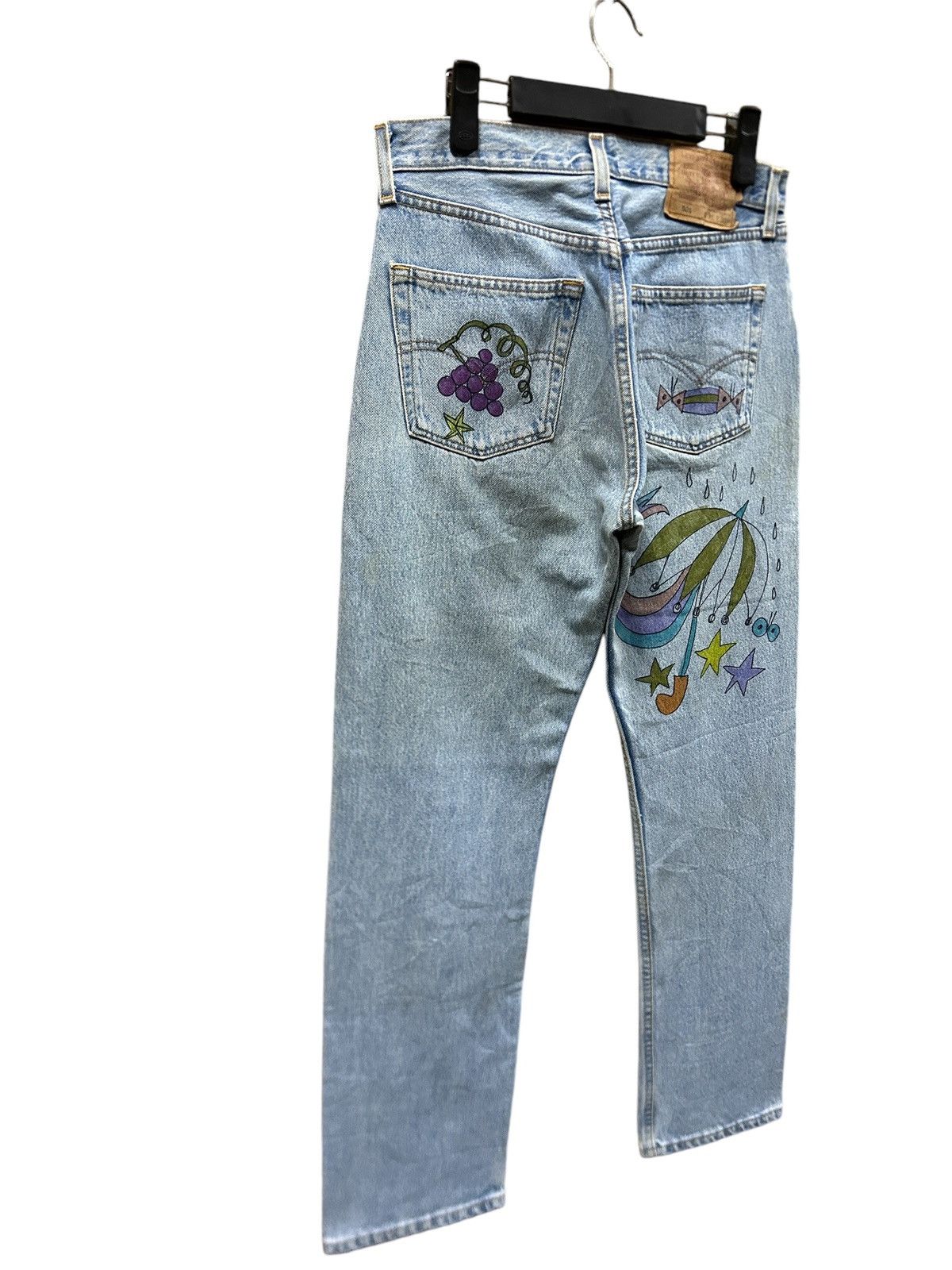 Levi's × Levi's Vintage Clothing Vintage Levi’s 501 Custom Aditi Art Overprint Jeans Size 30" / US 8 / IT 44 - 13 Thumbnail