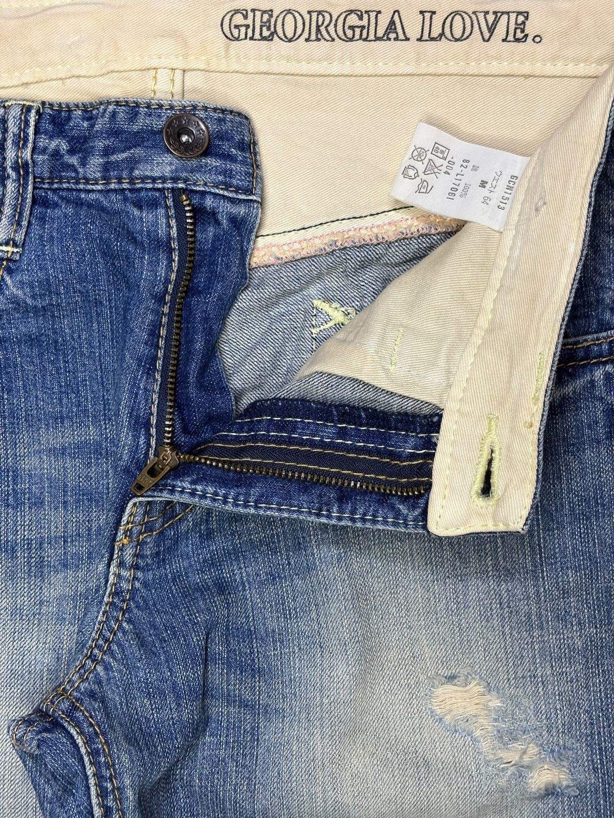 Japanese Brand Vintage Japanese Brand Rusty Mud Wash Distressed Jeans Size 31" - 9 Thumbnail
