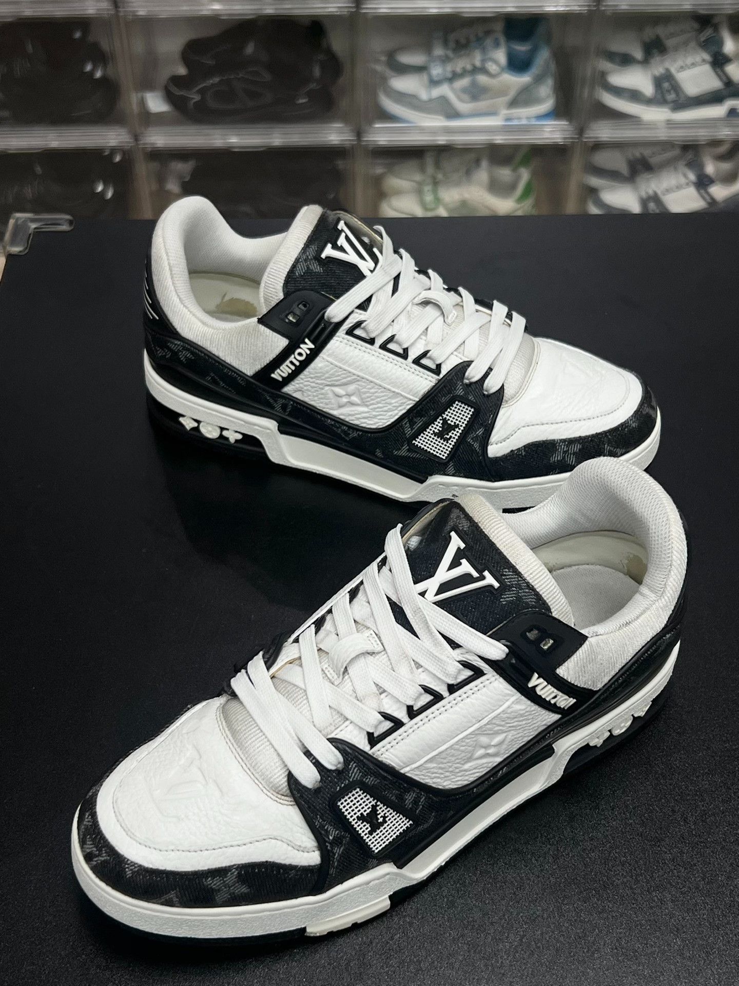 Louis Vuitton Louis Vuitton Training Denim Black Lowtop Sneakers 5 Men Size US 5 / EU 37 - 1 Thumbnail