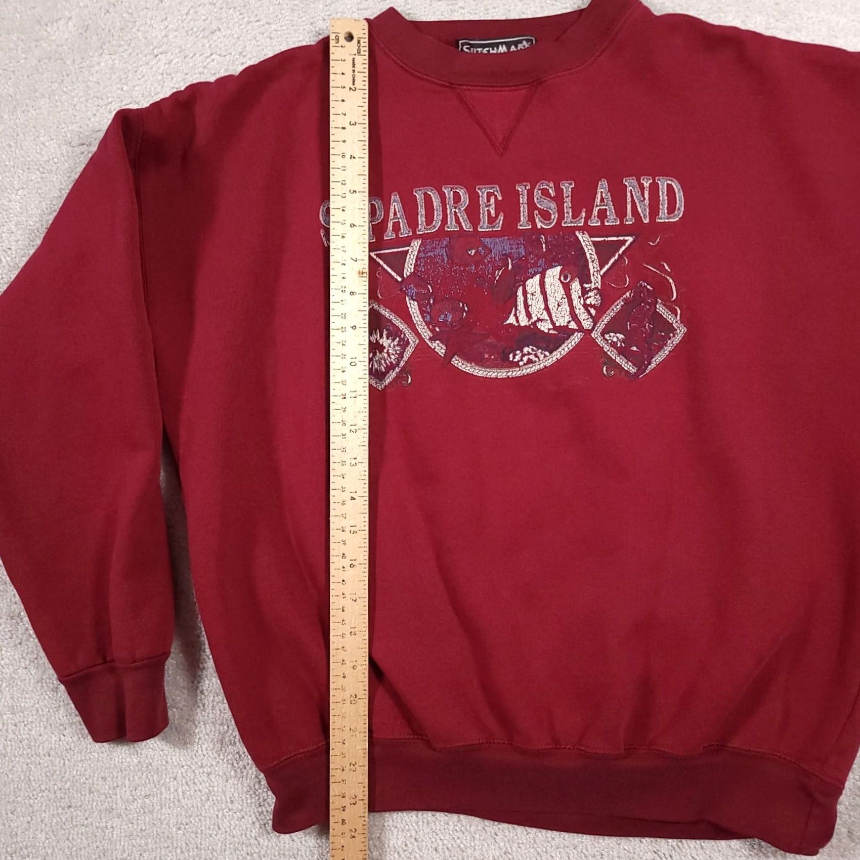 Vintage VINTAGE South Padre Island Sweatshirt Men's M Red 90s Crewneck Pullover Size US M / EU 48-50 / 2 - 7 Thumbnail