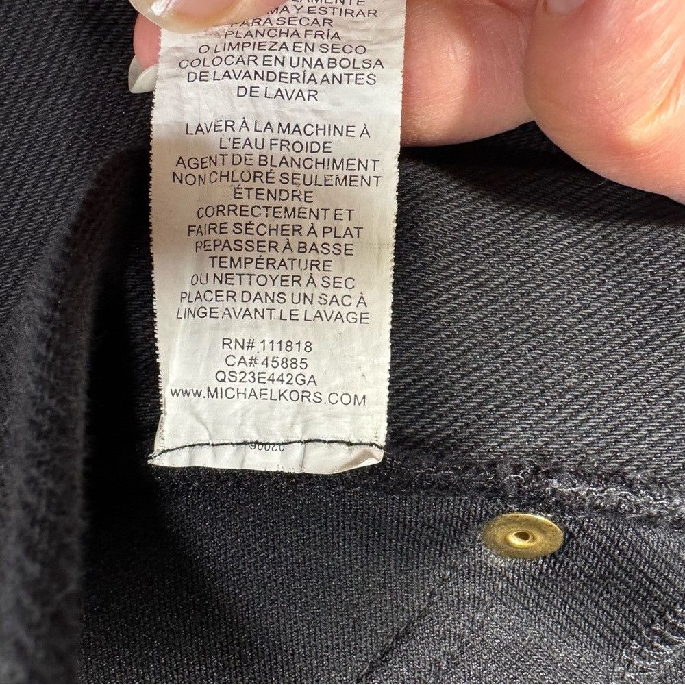 Michael Kors Michael Kors Skinny Stretch Black Pull On Pants Size L Size 34" / US 12 / IT 48 - 7 Thumbnail