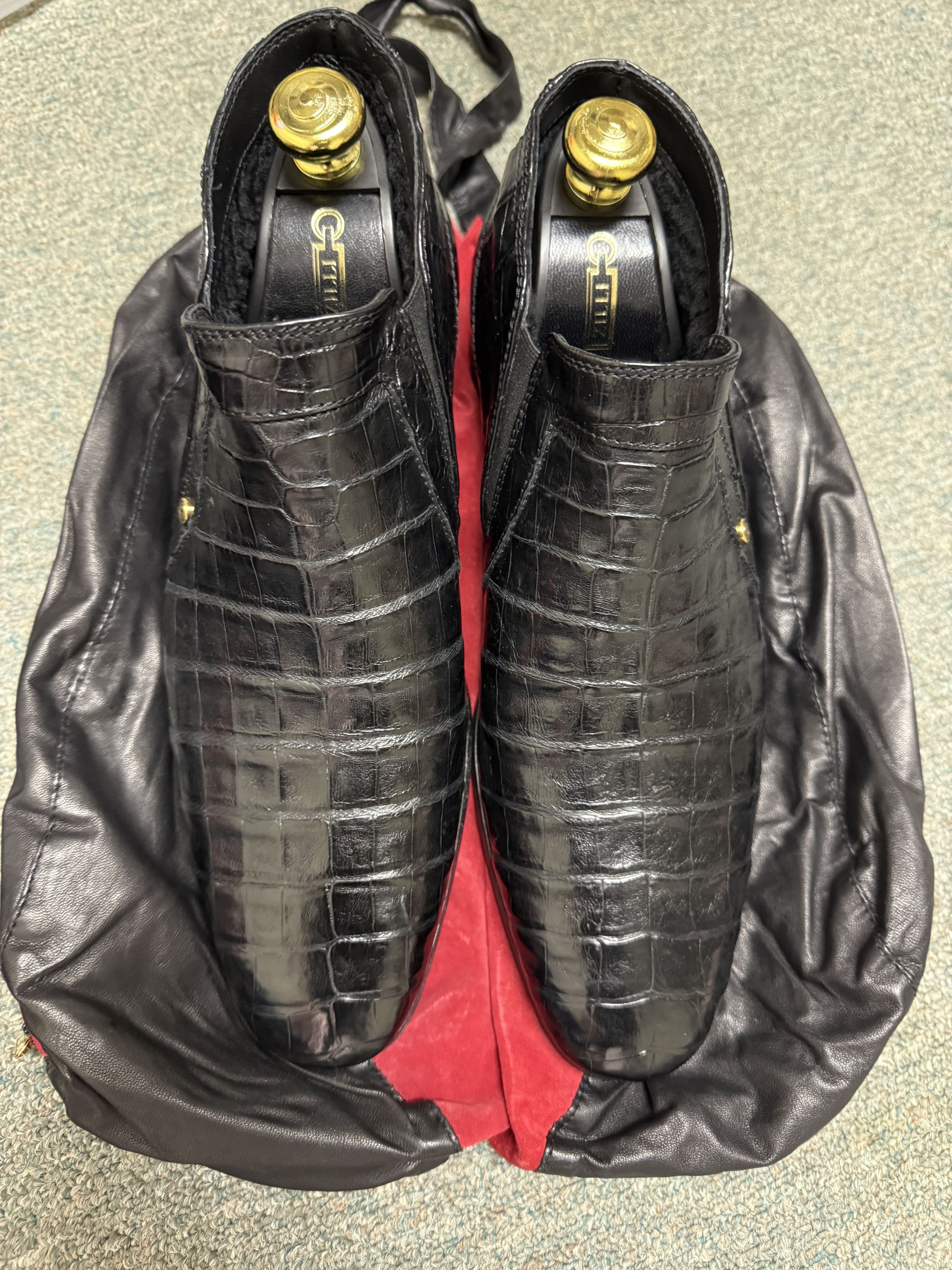 Zilli ZILLI Crocodile Leather Chelsea Boots, Insulated inside Size US 7.5 / EU 40-41 - 3 Thumbnail