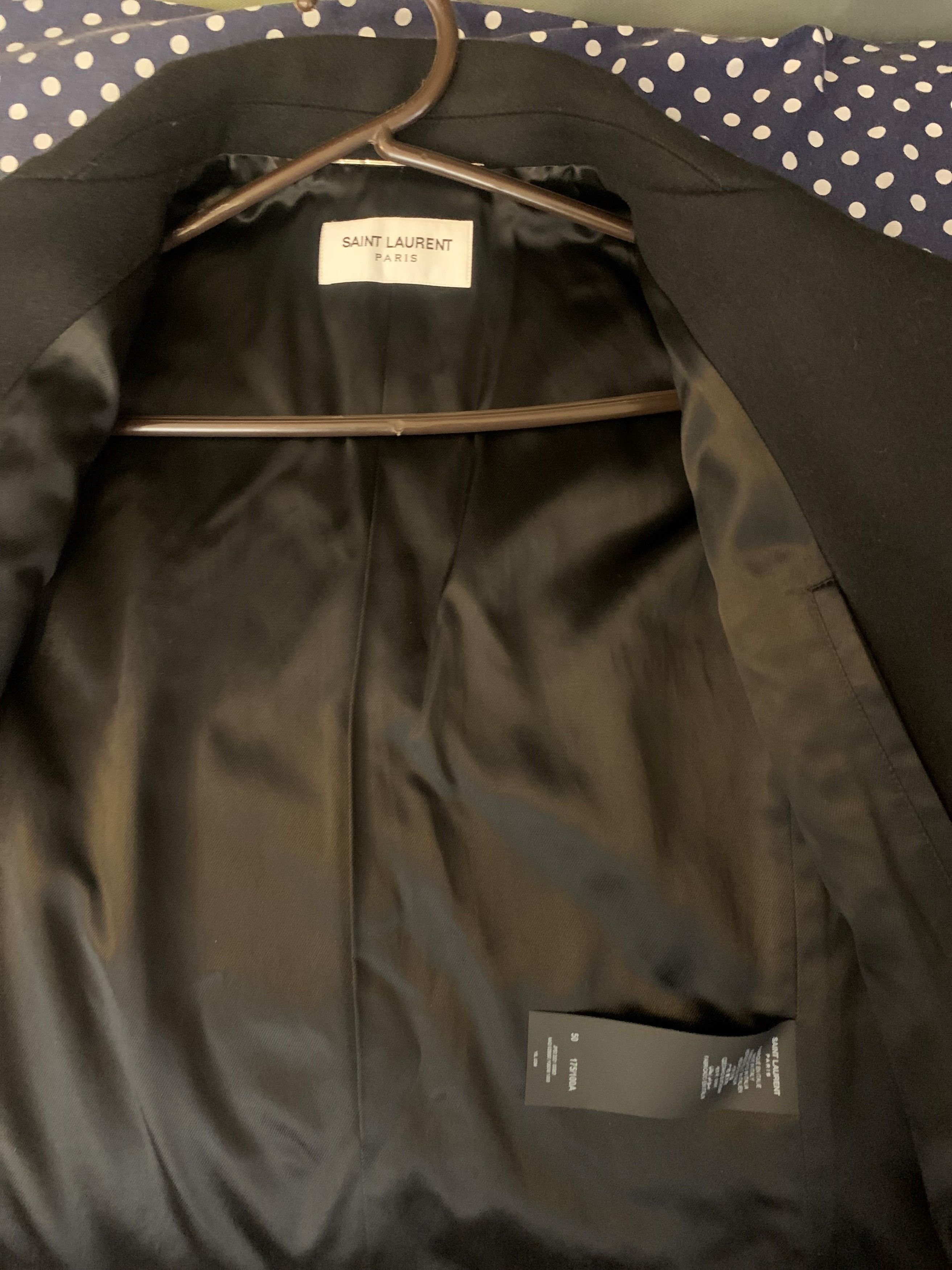 Saint Laurent Paris Double-Breasted Six-Button Wool Peacoat Size US M / EU 48-50 / 2 - 3 Thumbnail