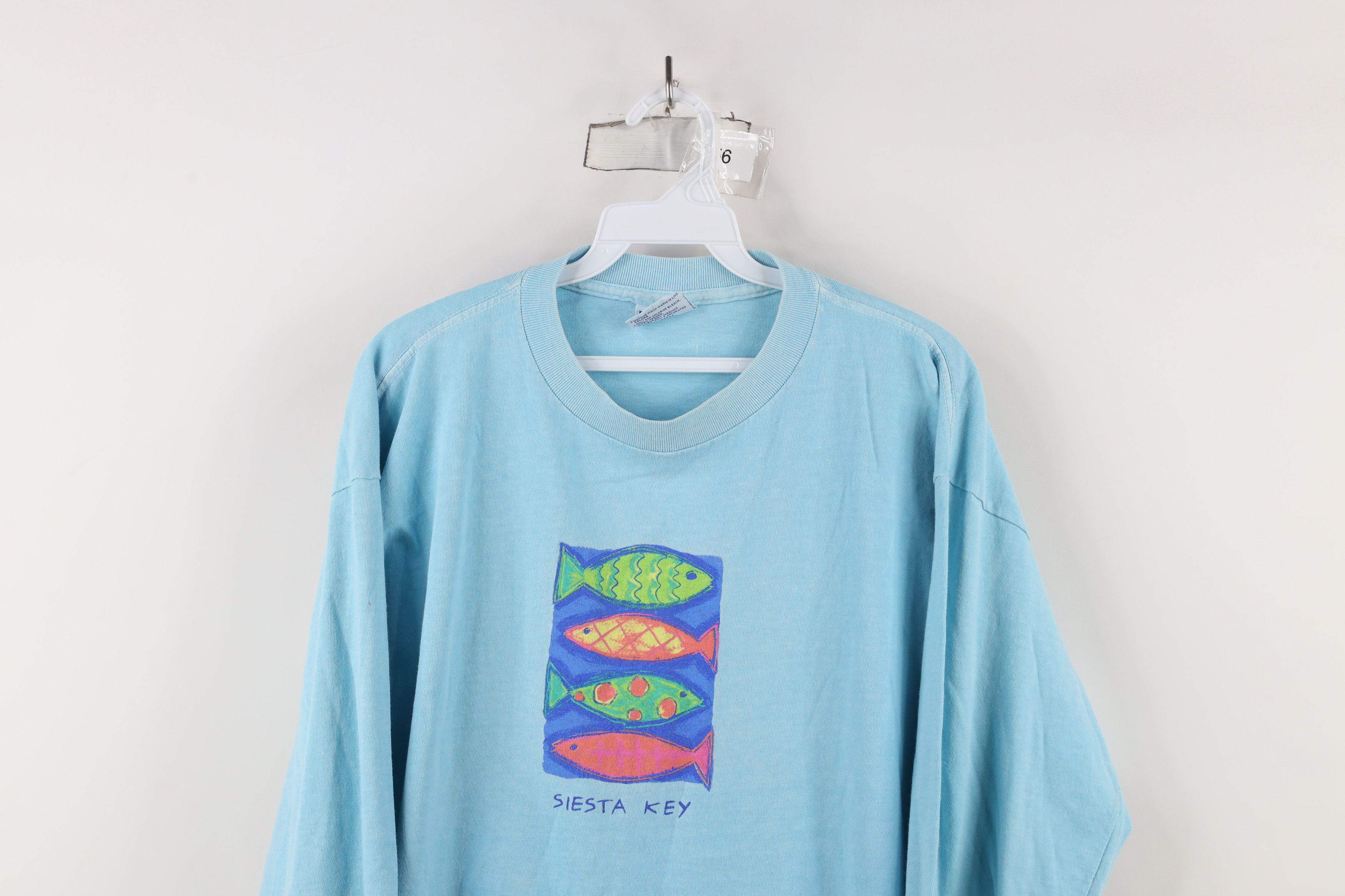 Vintage Vintage 90s Streetwear Siesta Key Fish Long Sleeve T-Shirt Size US L / EU 52-54 / 3 - 2 Thumbnail