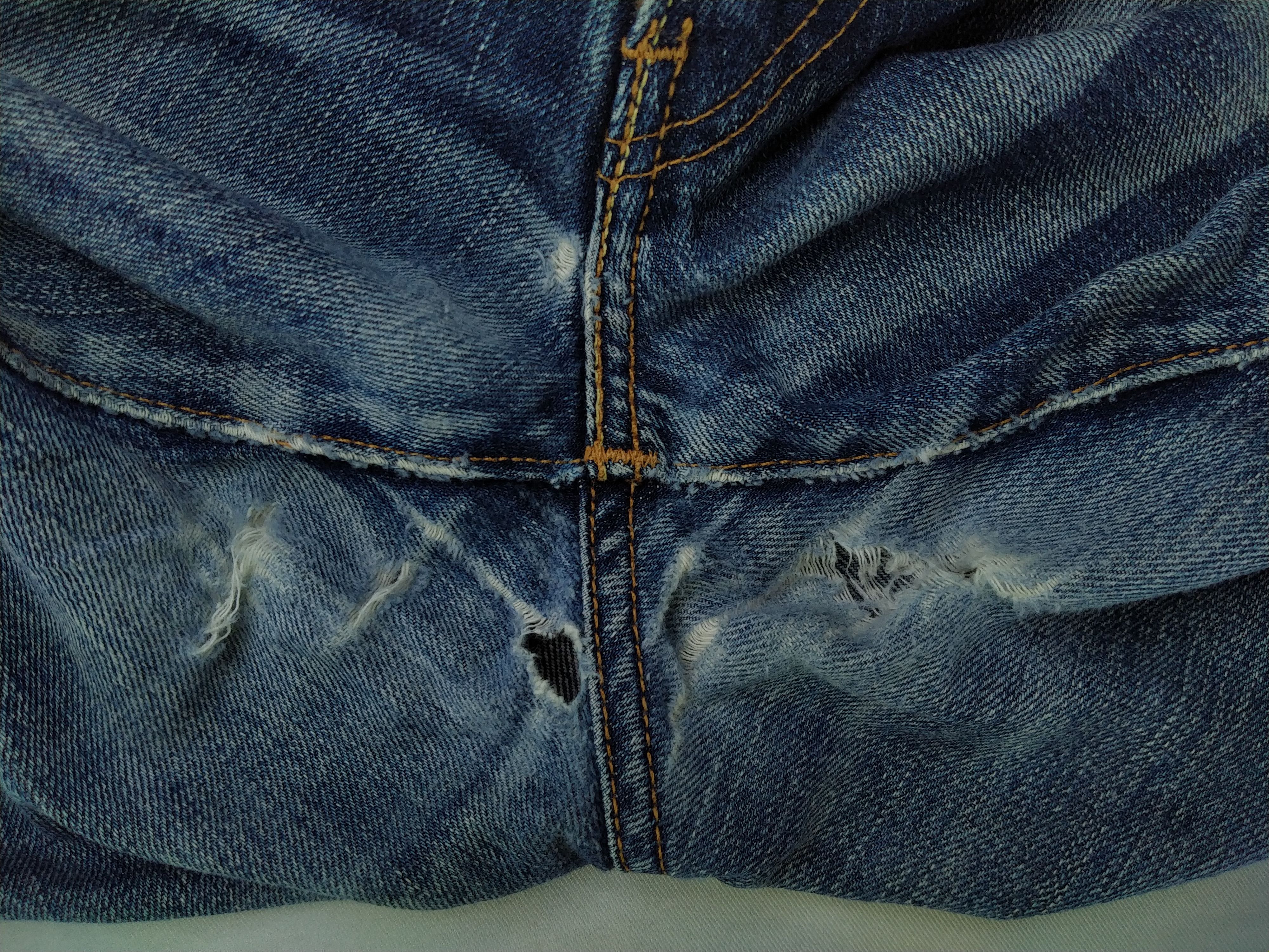 Levi's Dark Blue Levi's 503 Distressed Denim 33x30.5 -JN244 Size US 33 - 13 Thumbnail