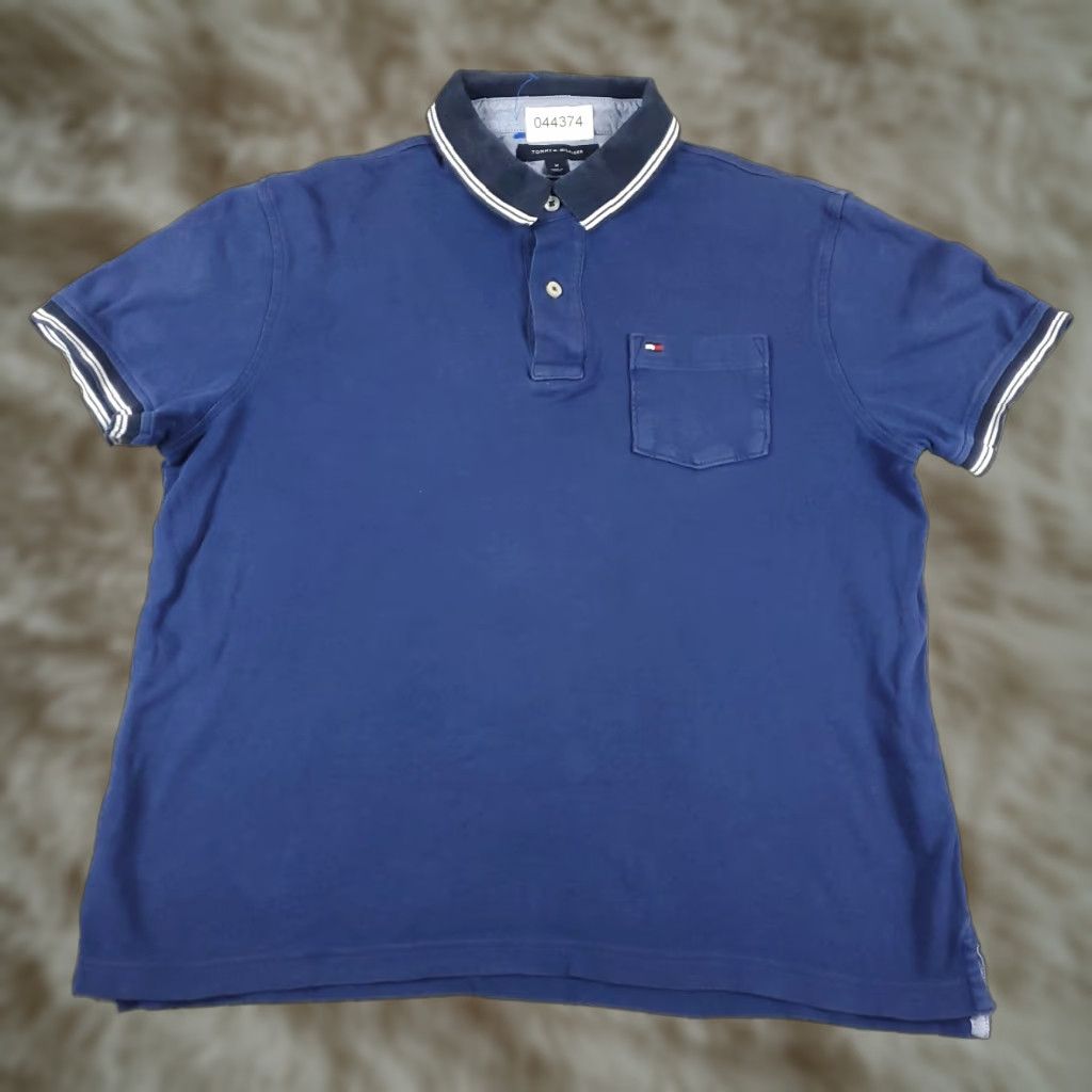 Tommy Hilfiger Tommy Hilfiger Polo Shirt Mens Medium Blue Casual Short Sleeve Activewear Size US M / EU 48-50 / 2 - 1 Thumbnail