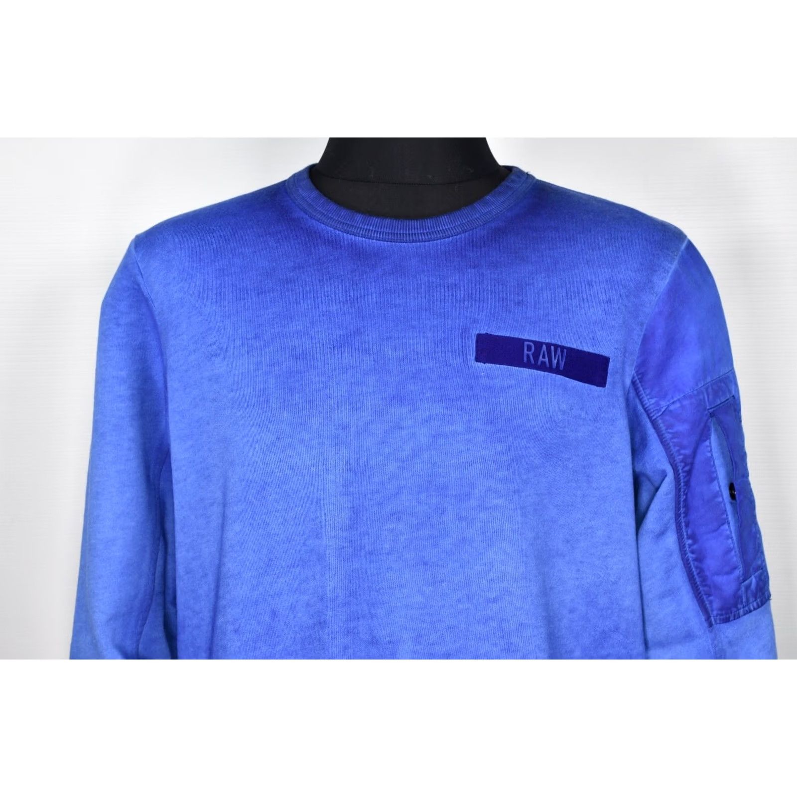 G-Star G-Star RAW Batt R SW L/S Sweatshirt Mens XL Blue Pattern: Solid Size US L / EU 52-54 / 3 - 5 Thumbnail