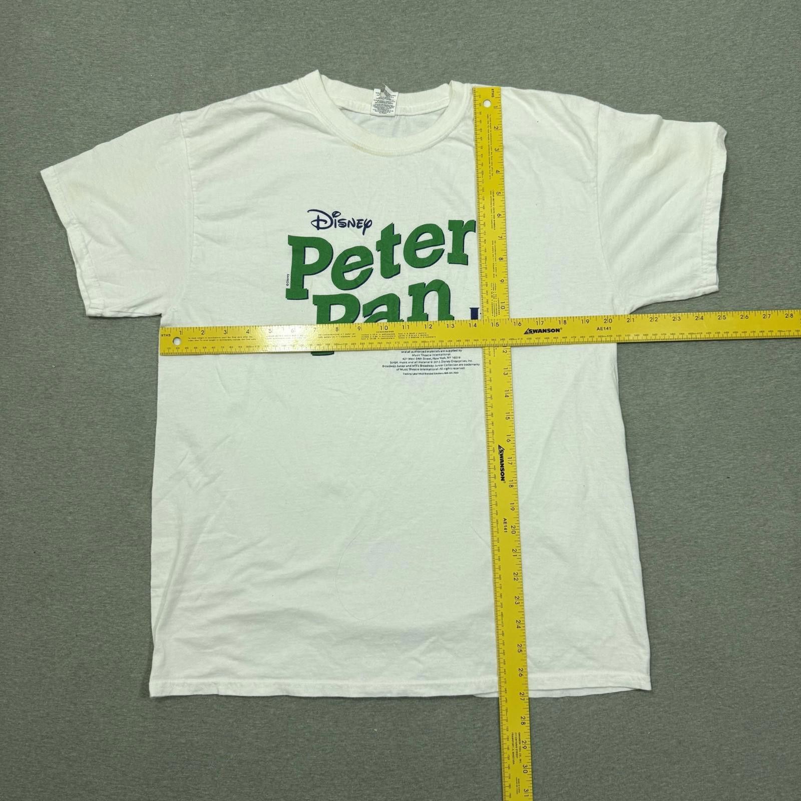 Disney Rare Peter Pan Jr Broadway T Shirt Mens Medium White Size US M / EU 48-50 / 2 - 4 Thumbnail