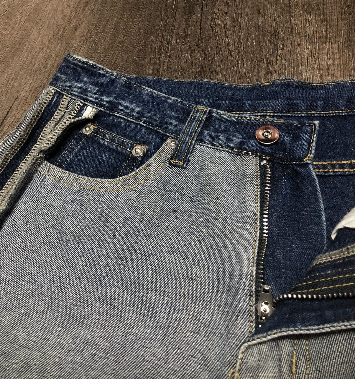 Japanese Brand me+em select Jeans Rare Design (unisex) Size US 28 / EU 44 - 15 Thumbnail