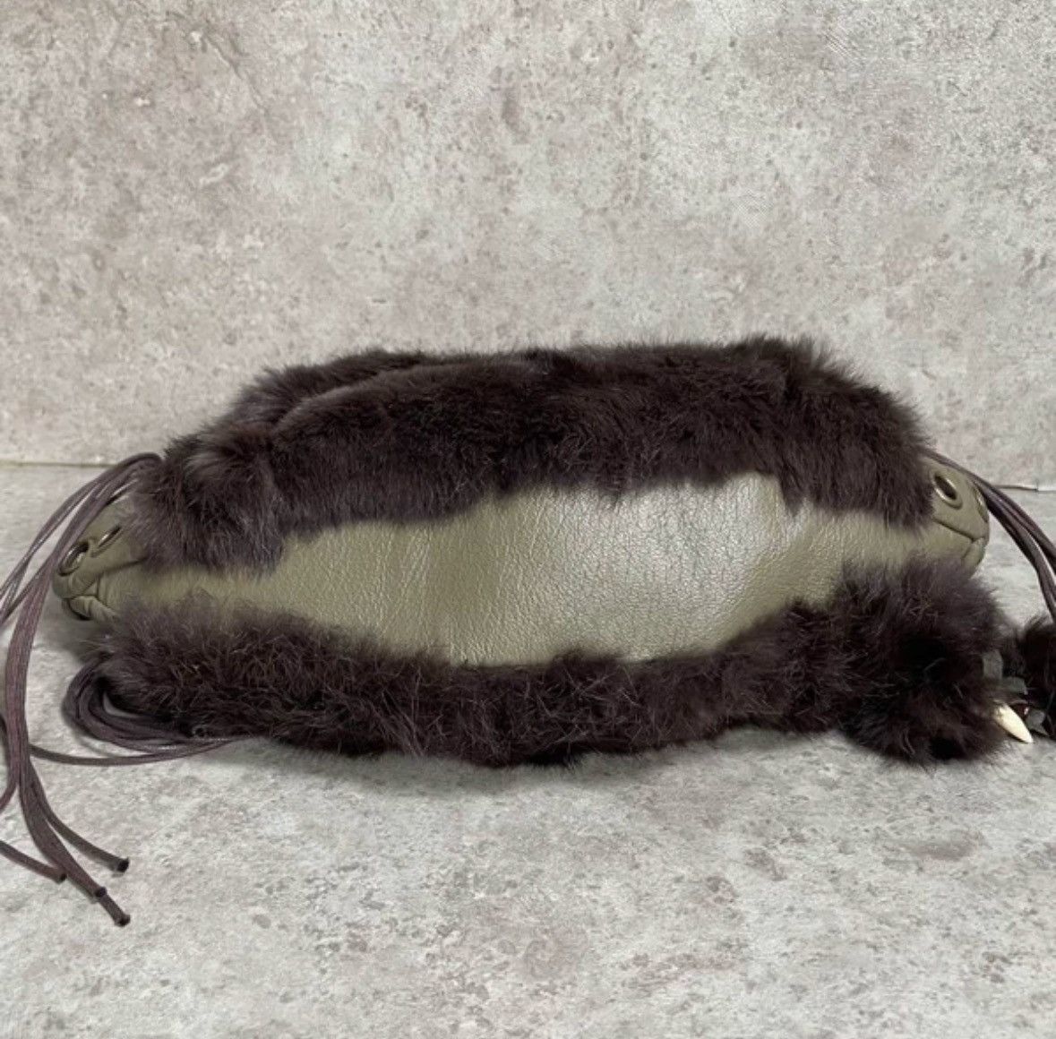 Japanese Brand japanese vintage fur leather shoulder bag Size ONE SIZE - 5 Thumbnail