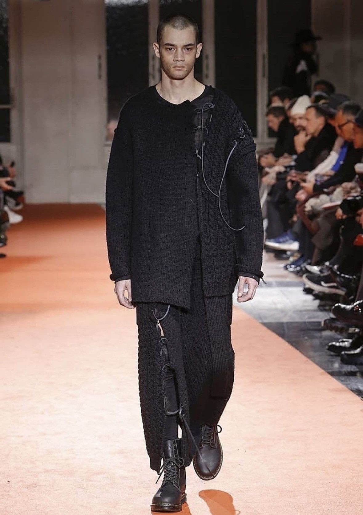 Yohji Yamamoto Yohji Yamamoto Pour Homme 18aw Leather String Knit [3] Size US L / EU 52-54 / 3 - 6 Thumbnail