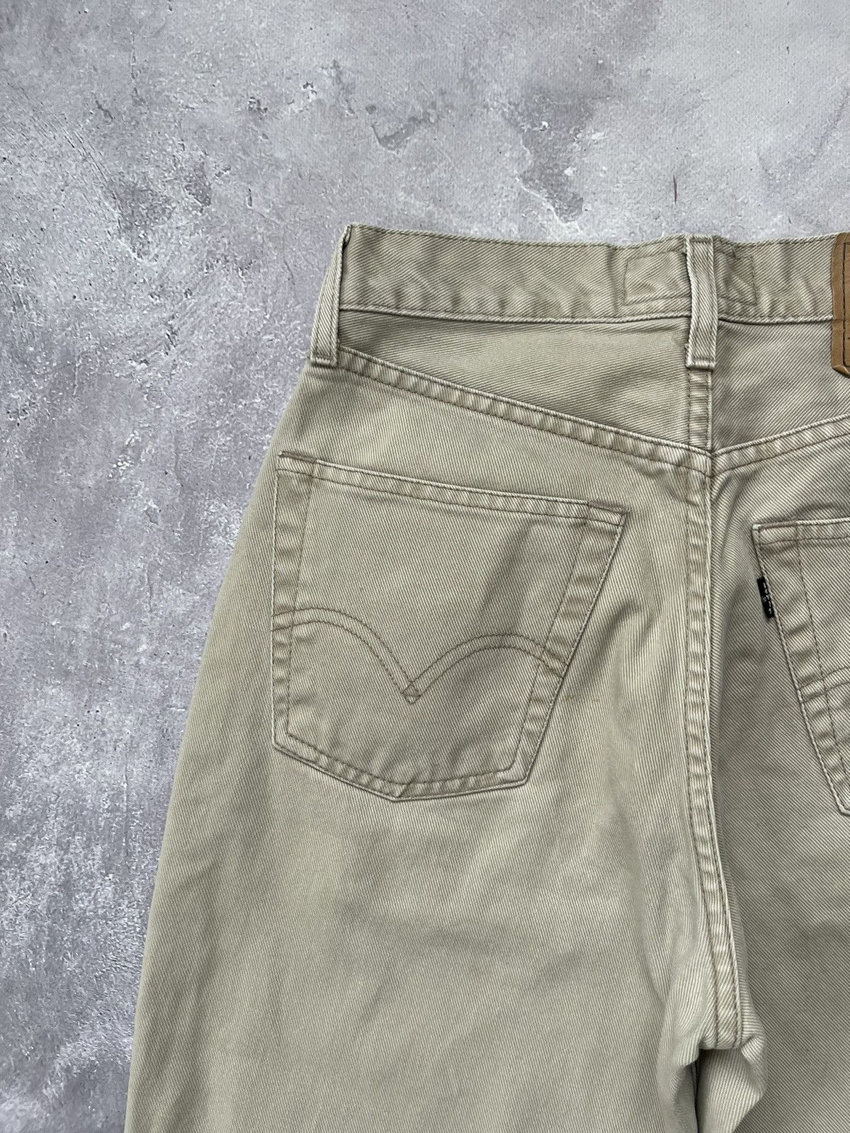 Levi's Crazy Vintage 90s Levis Jeans 432 Denim Pants Beige 29x32 Size 29" - 8 Thumbnail