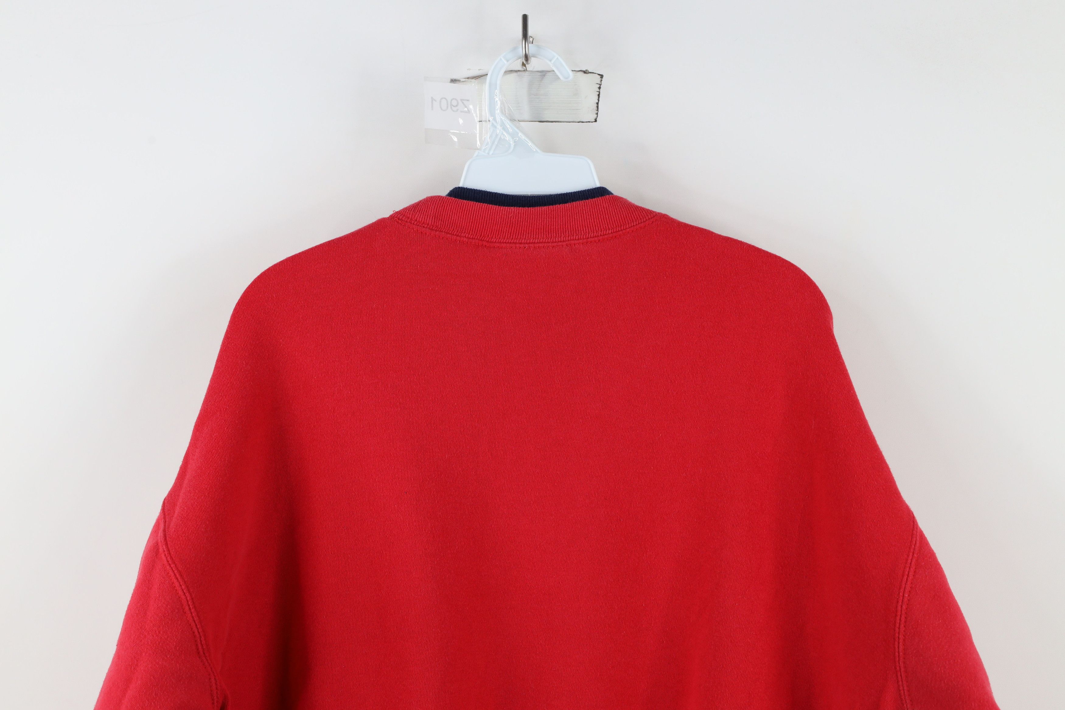 Vintage Vintage 90s Streetwear Love Me Love My Cat Sweatshirt Red Size L / US 10 / IT 46 - 10 Thumbnail