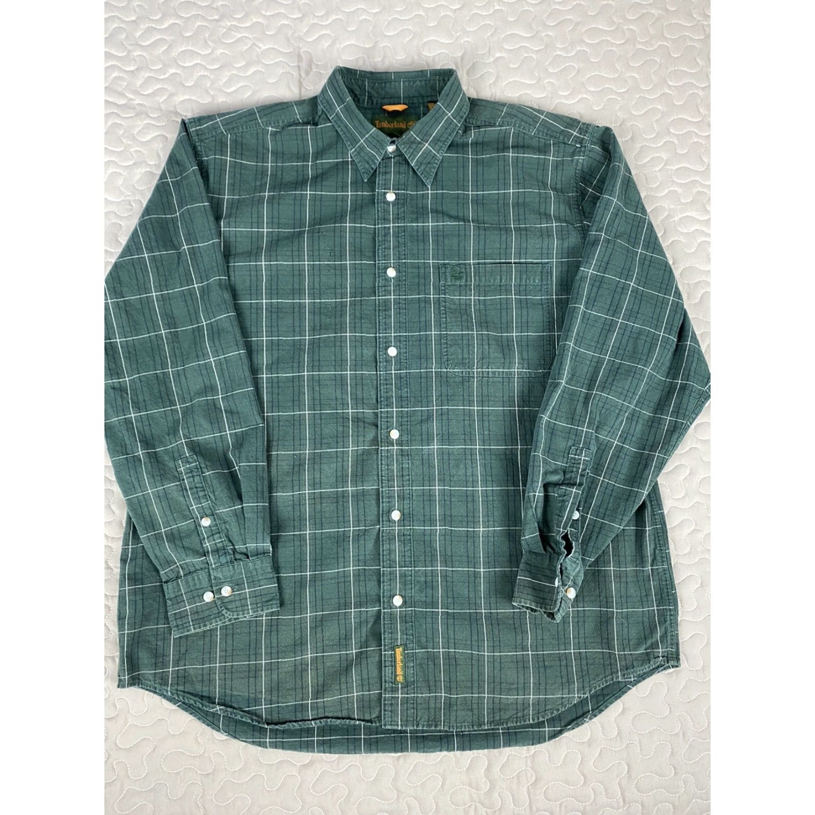 Timberland VINTAGE Timberland Outerwear Button Down Shirt Mens XL Plaid Green Casual Outdoor Size US XL / EU 56 / 4 - 2 Thumbnail