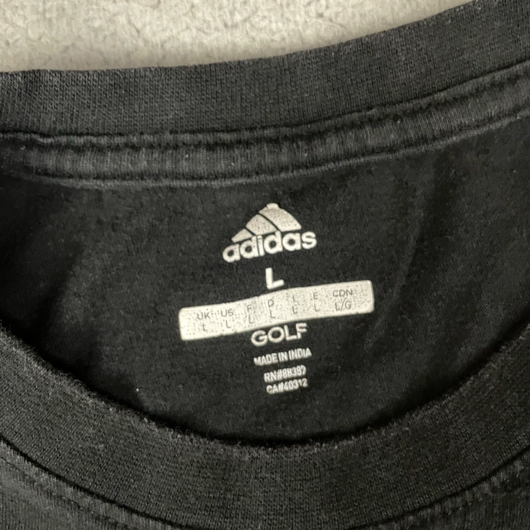 Adidas Adidas Golf Shirt Mens L Black Cotton T-Shirt Short Sleeve Golfing Crew Neck 90s Mens Size US L / EU 52-54 / 3 - 4 Thumbnail