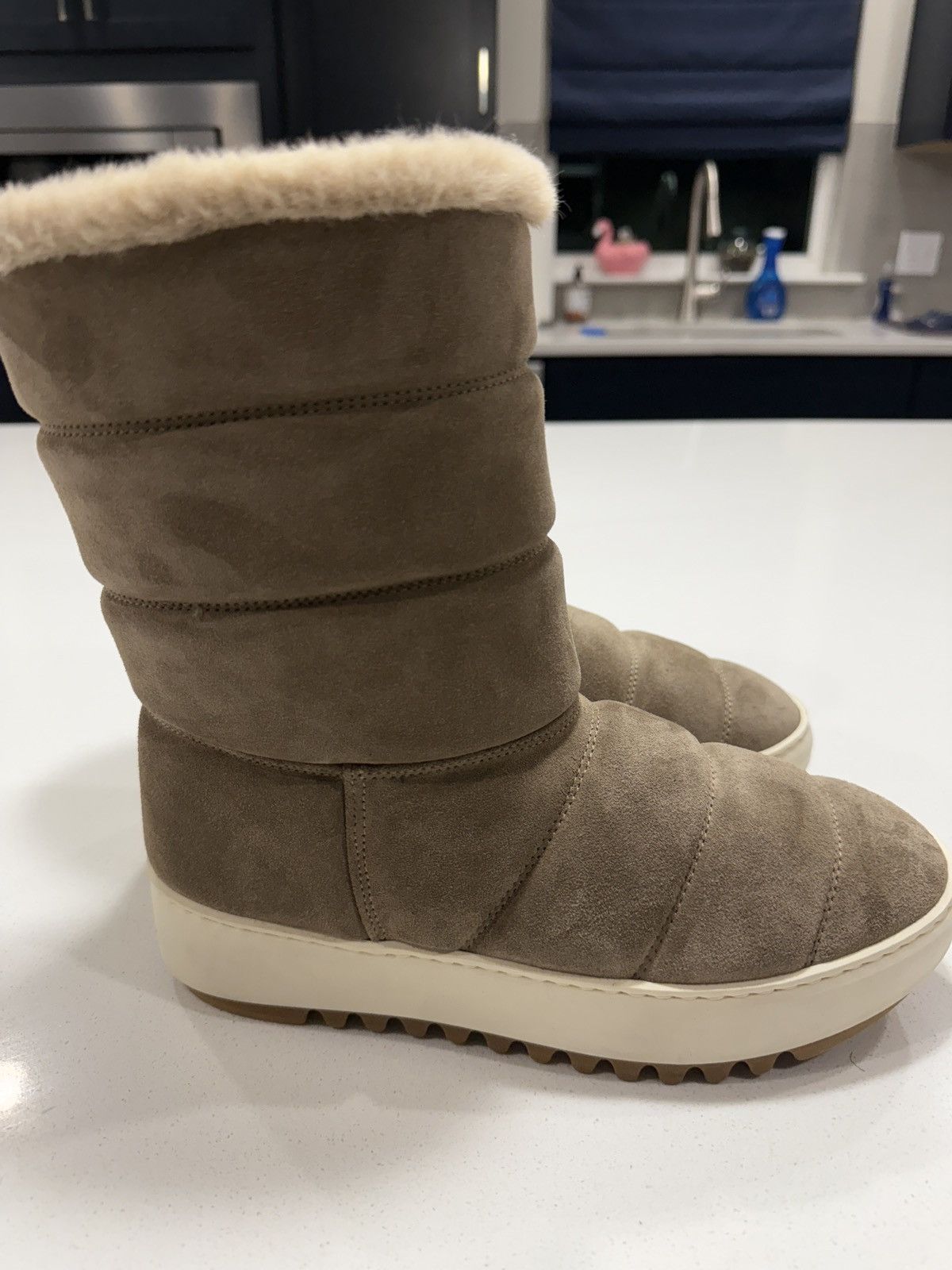 Aquatalia Aquatalia Alcee Faux Fur Lined Platform Boots Brown Size 8 Size US 8 / IT 38 - 6 Thumbnail