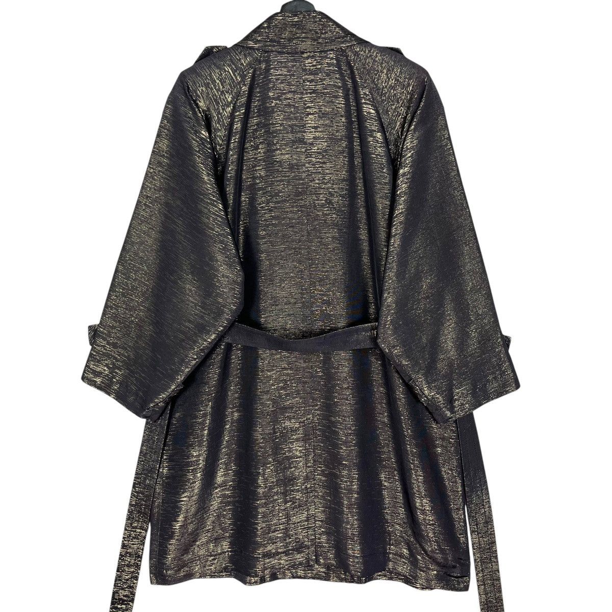 Designer × Yves Saint Laurent Vintage YSL Yves Saint Laurent Gold Weaving Trench Coat Size XS / US 0-2 / IT 36-38 - 13 Thumbnail