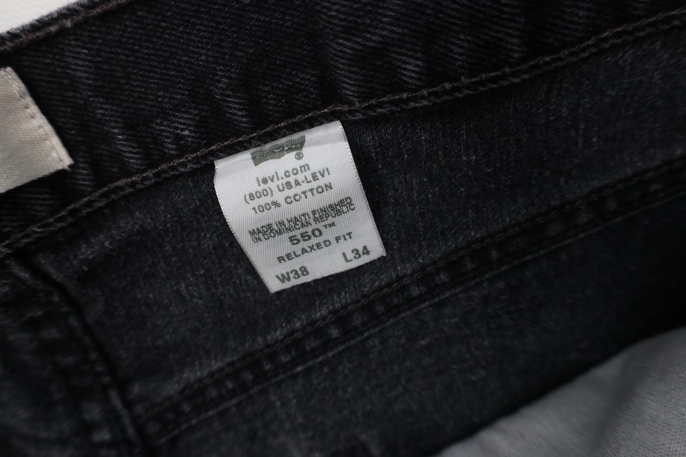 Levi's Vintage Y2K 2004 Levis 550 Fit Denim Jeans Black Cotton Size US 38 / EU 54 - 8 Thumbnail