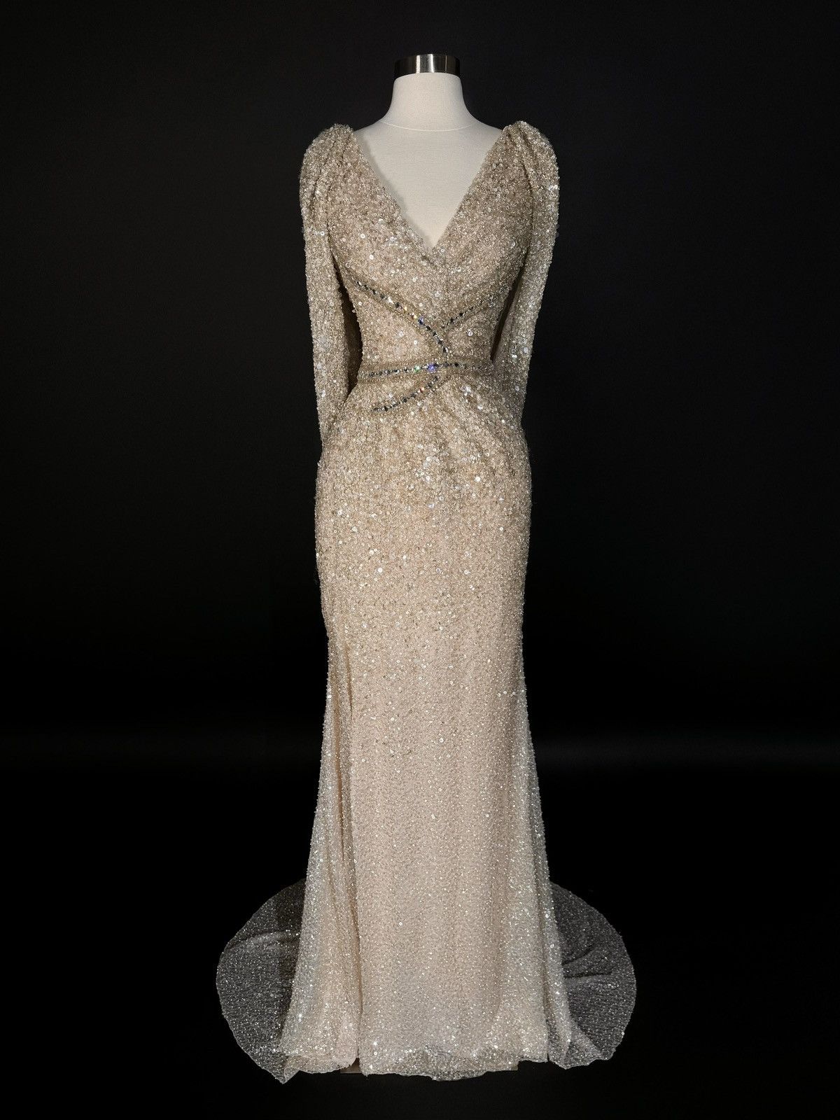Other Brand New US 8 TONY WARD Fully Beaded with Sequins Gown Size M / US 6-8 / IT 42-44 - 1 Thumbnail