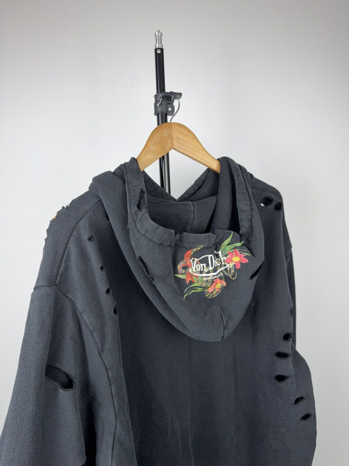 Von Dutch 00s Y2K Von Dutch Distressed Hoodie Y2K Grunge Destroyed Size US L / EU 52-54 / 3 - 13 Thumbnail