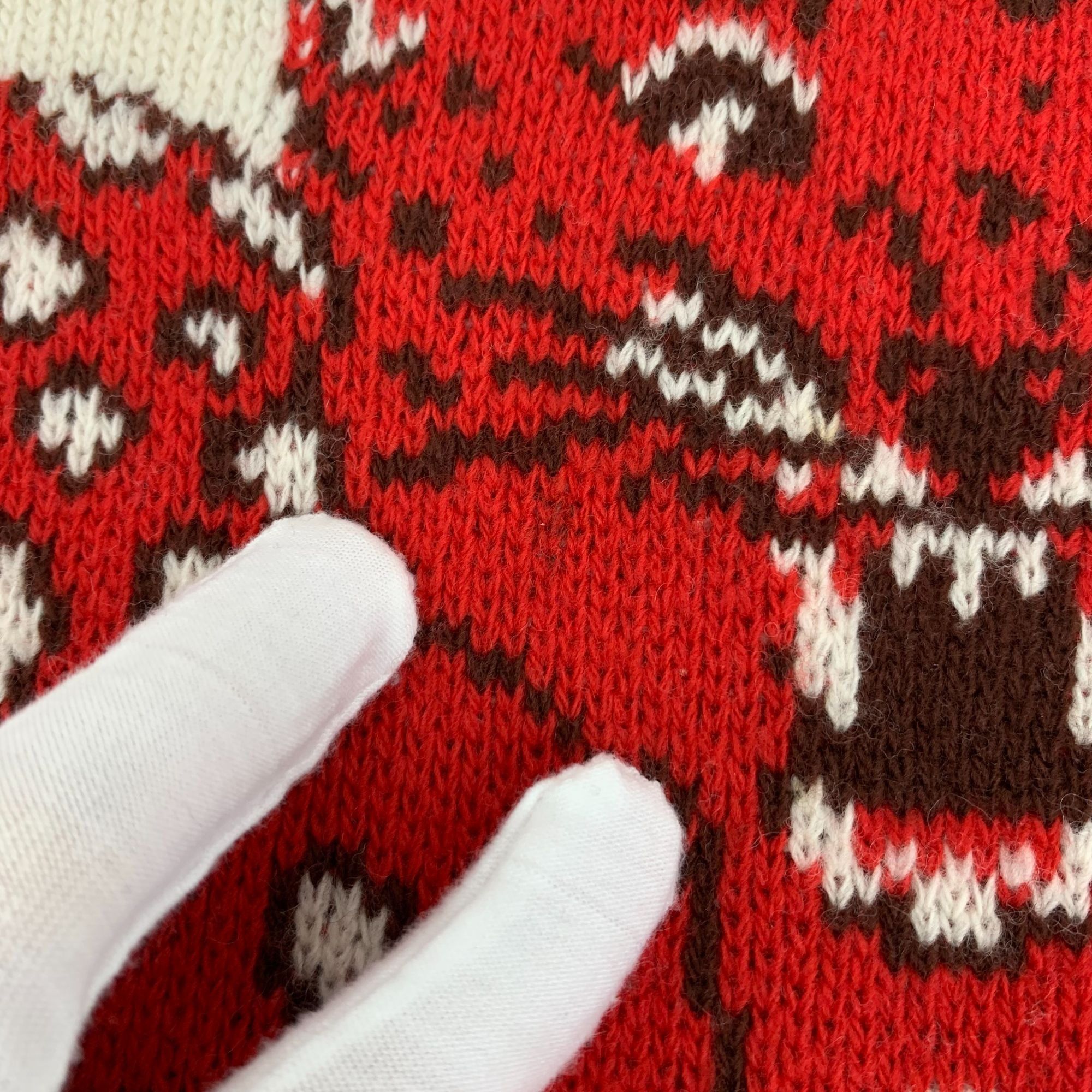 Gucci GUCCI Red Tiger Wool Knit Sweater Size S Turquoise Cream Lux Size S / US 4 / IT 40 - 3 Thumbnail