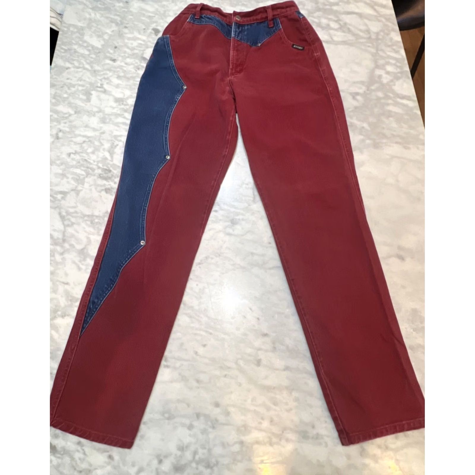 Vintage Vintage Rockies Western 2 Tone Jeans Women - 32/13 - 36 Inseam Cowgirl Size 34" / US 12 / IT 48 - 2 Thumbnail
